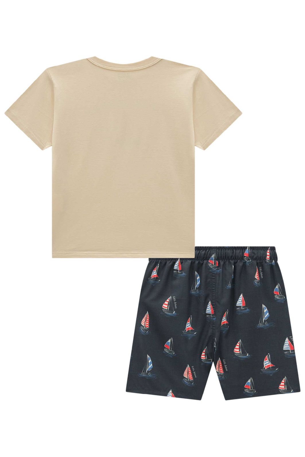 Conjunto de camiseta em meia malha e bermuda em nylon ergonomic com elastano 95708 Johnny Fox Teen Menino Conjunto de camiseta em meia malha e bermuda em nylon ergonomic com elastano 95708 Johnny Fox Teen Menino