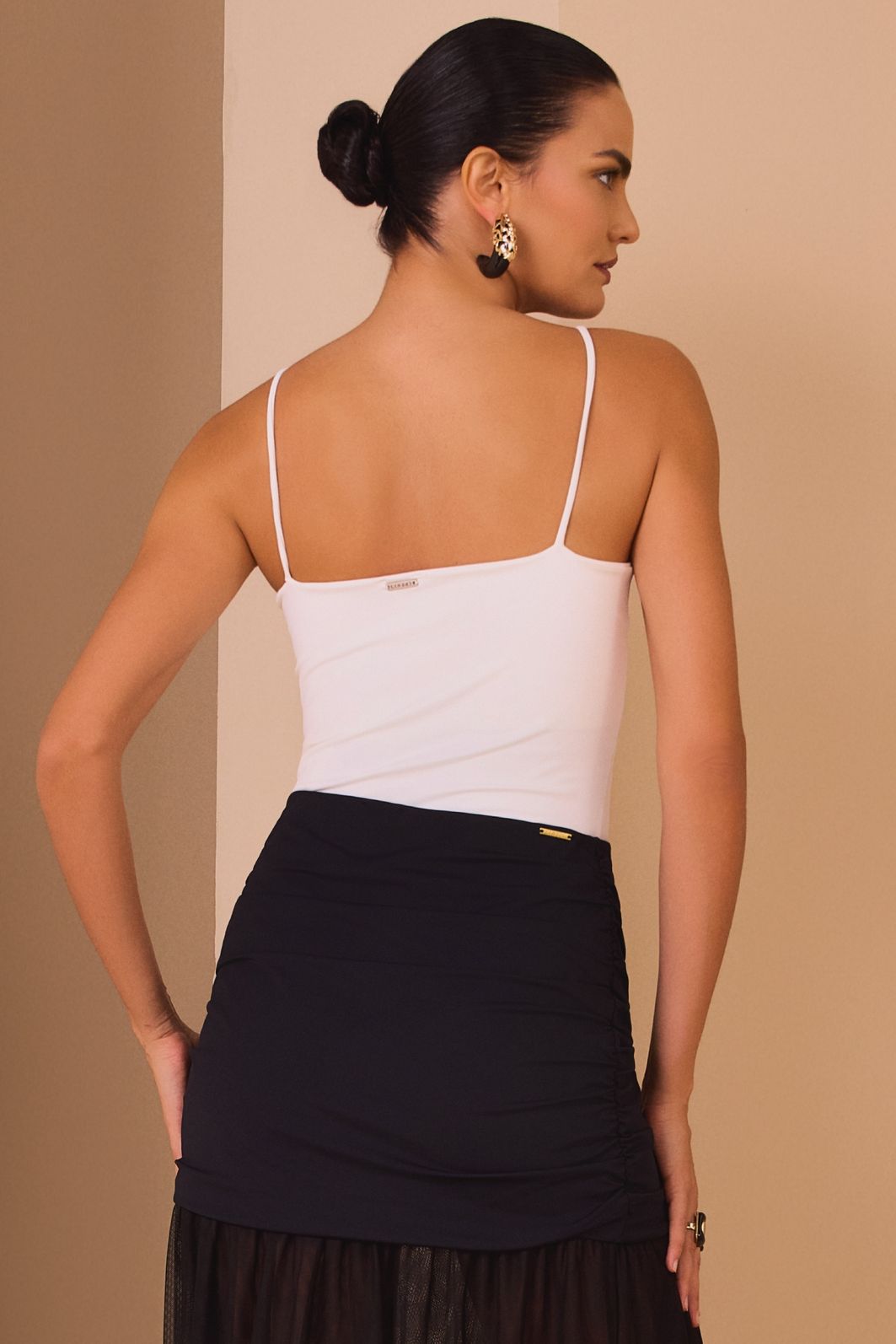 Blusa de alça em malha poliamida delicaté 98932 Linzzi Blusa de alça em malha poliamida delicaté 98932 Linzzi