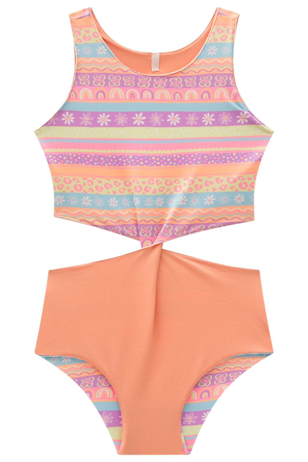 Maiô reversível em malha UV dry com proteção UV 50+ 95925 Infanti Infantil Menina Maiô reversível em malha UV dry com proteção UV 50+ 95925 Infanti Infantil Menina