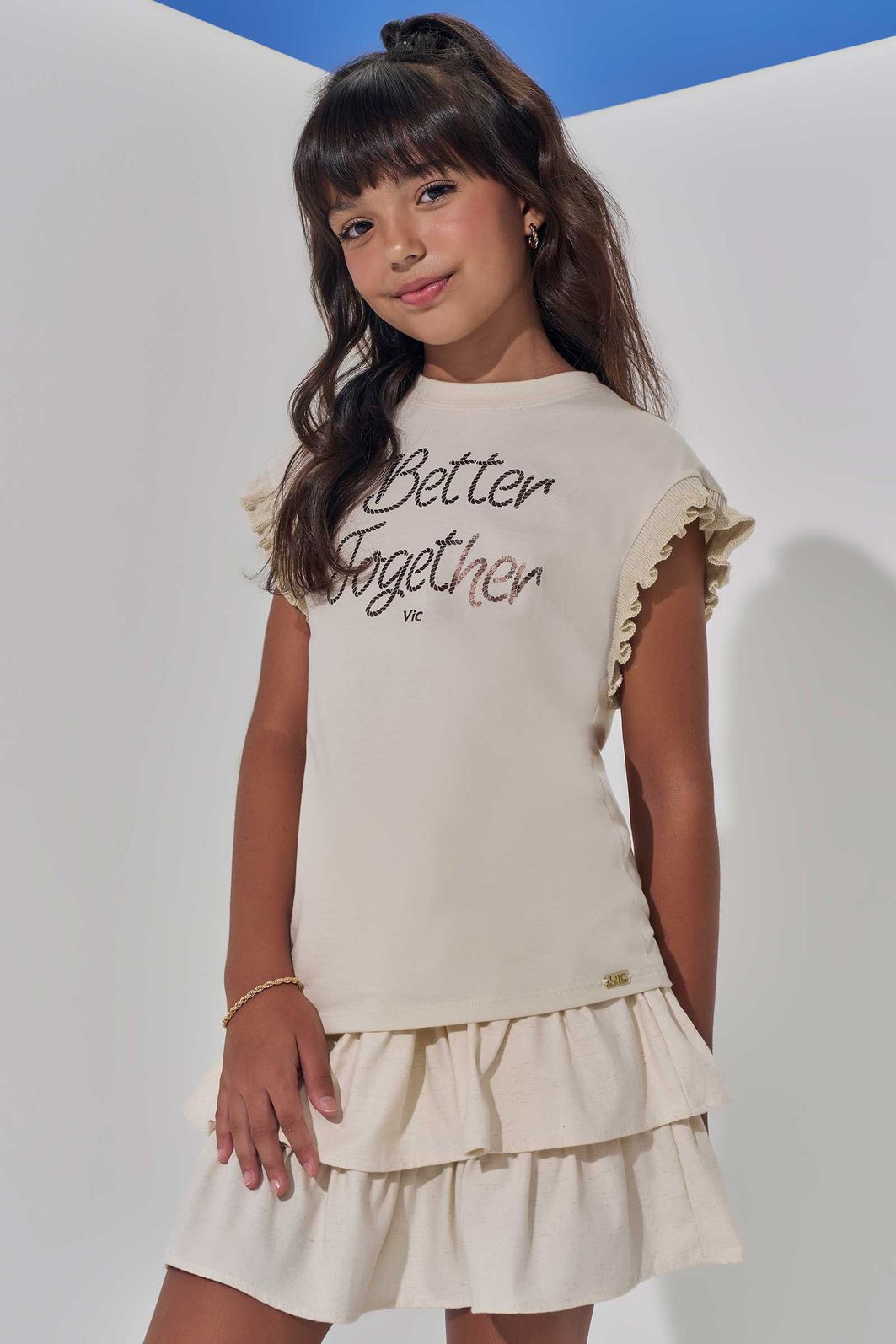 Blusa em meia malha 98905 Vic Teen Menina Blusa em meia malha 98905 Vic Teen Menina