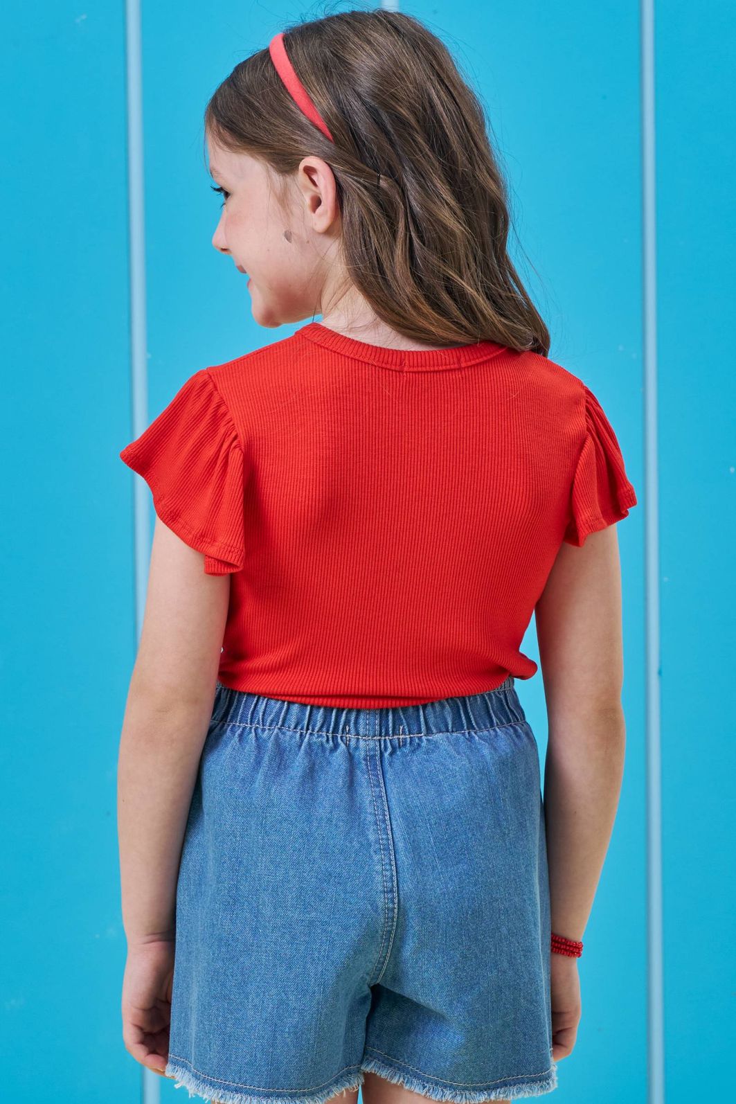 Blusa em canelado de viscose 98075 Kukiê Infantil Menina Blusa em canelado de viscose 98075 Kukiê Infantil Menina