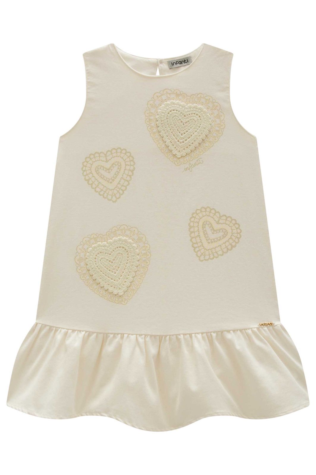 Vestido em sarja com elastano 98613 Infanti Infantil Menina Vestido em sarja com elastano 98613 Infanti Infantil Menina