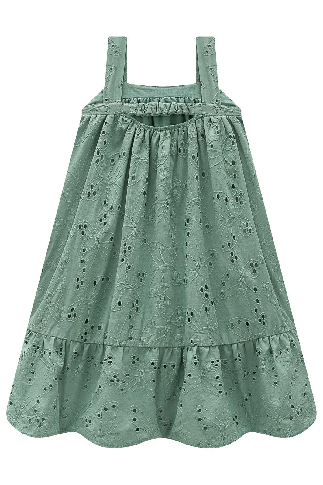 Vestido em tecido bordado 98948 Kukiê Infantil Menina