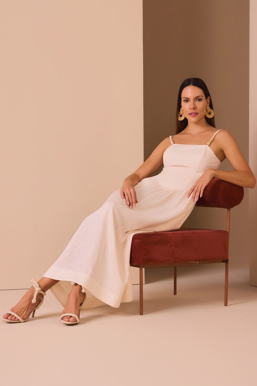 Vestido maxi midi em blend de viscose rayon premium 98338 Linzzi Vestido maxi midi em blend de viscose rayon premium 98338 Linzzi