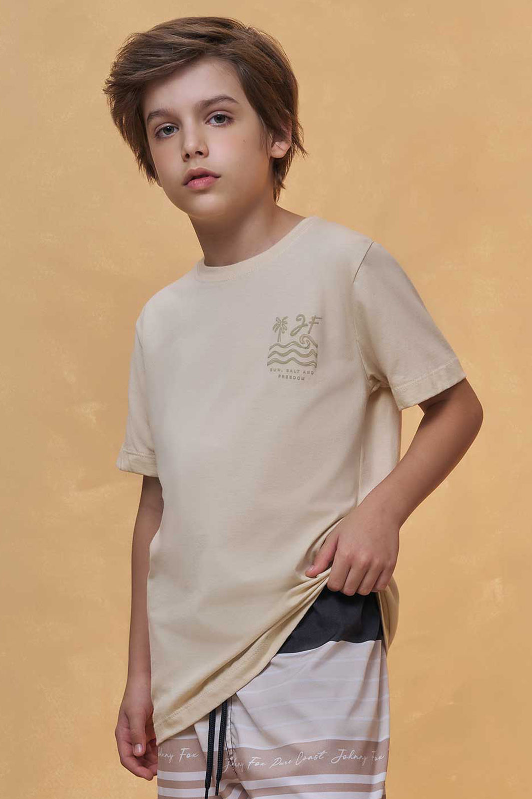 Camiseta em meia malha 96379 Johnny Fox Teen Menino Camiseta em meia malha 96379 Johnny Fox Teen Menino