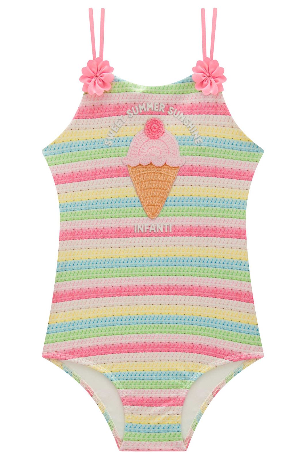 Maiô em malha UV dry com proteção UV 50+ 99165 Infanti Infantil Menina Maiô em malha UV dry com proteção UV 50+ 99165 Infanti Infantil Menina