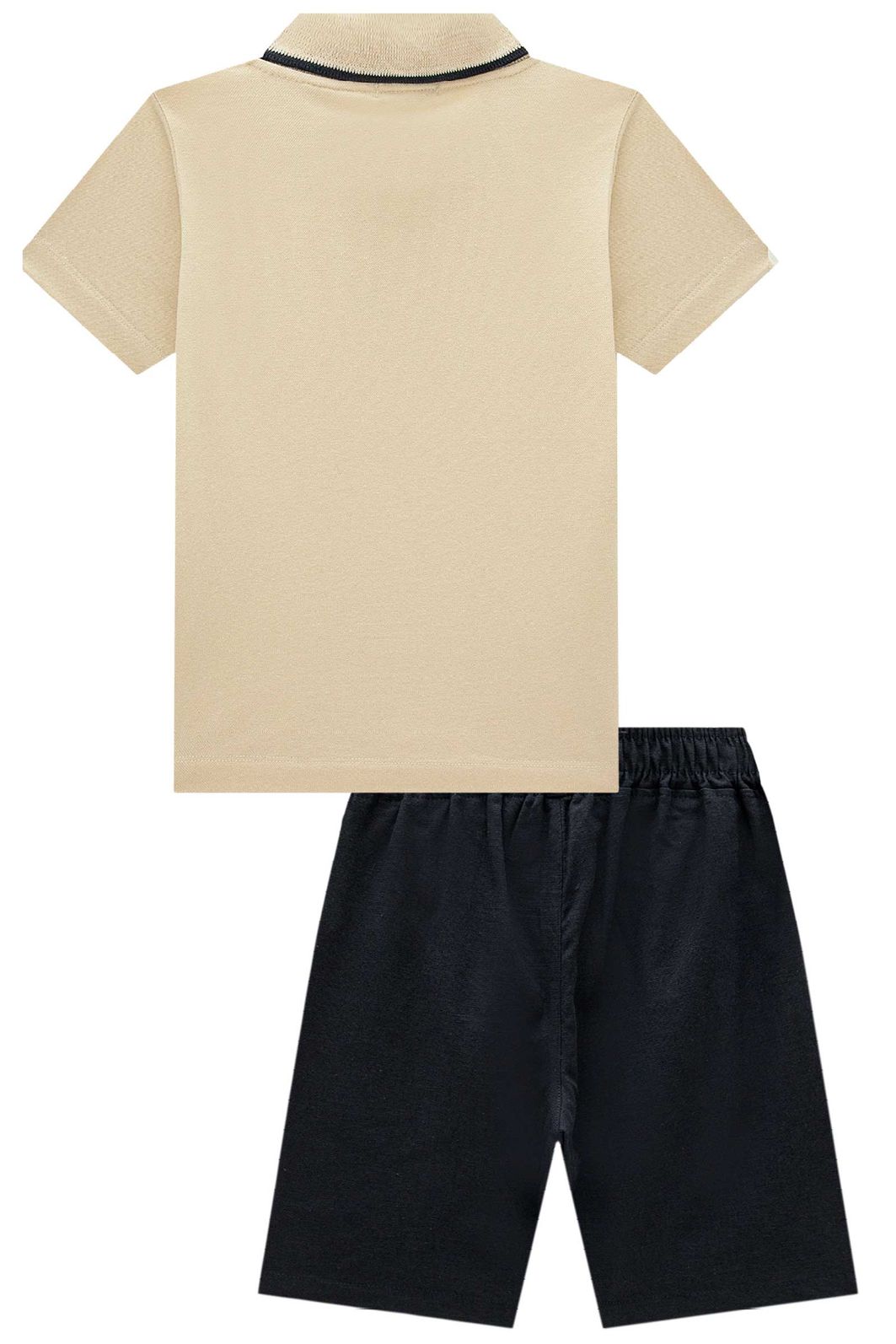 Conjunto de camisa polo em piquet com elastano e bermuda em linho santorine 99062 LucBoo Infantil Menino Conjunto de camisa polo em piquet com elastano e bermuda em linho santorine 99062 LucBoo Infantil Menino