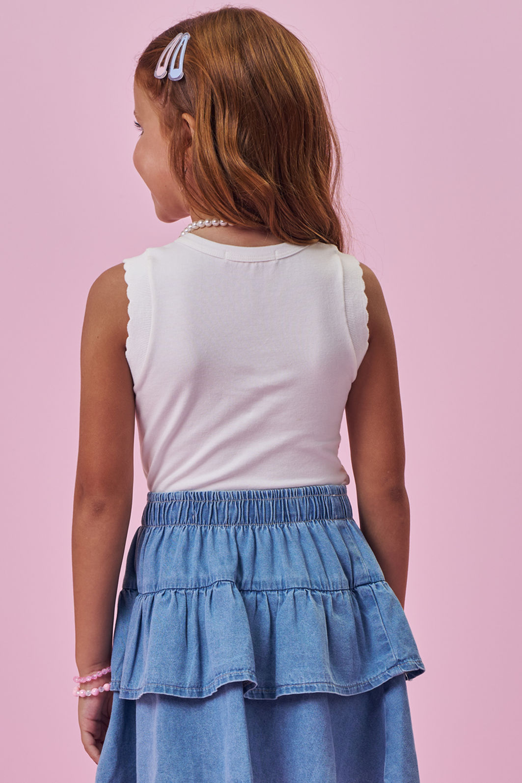 Regata em cotton 98438 Kukiê Infantil Menina Regata em cotton 98438 Kukiê Infantil Menina