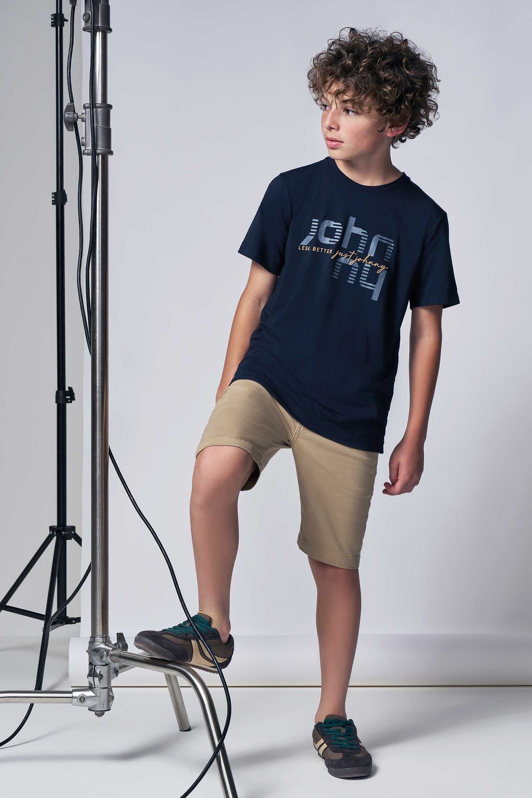 Bermuda em sarja stretch 96062 Johnny Fox Teen Menino Bermuda em sarja stretch 96062 Johnny Fox Teen Menino