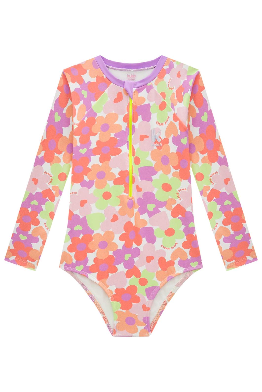 Maiô em malha com proteção UV50+ 99448 Kukiê Infantil Menina Maiô em malha com proteção UV50+ 99448 Kukiê Infantil Menina