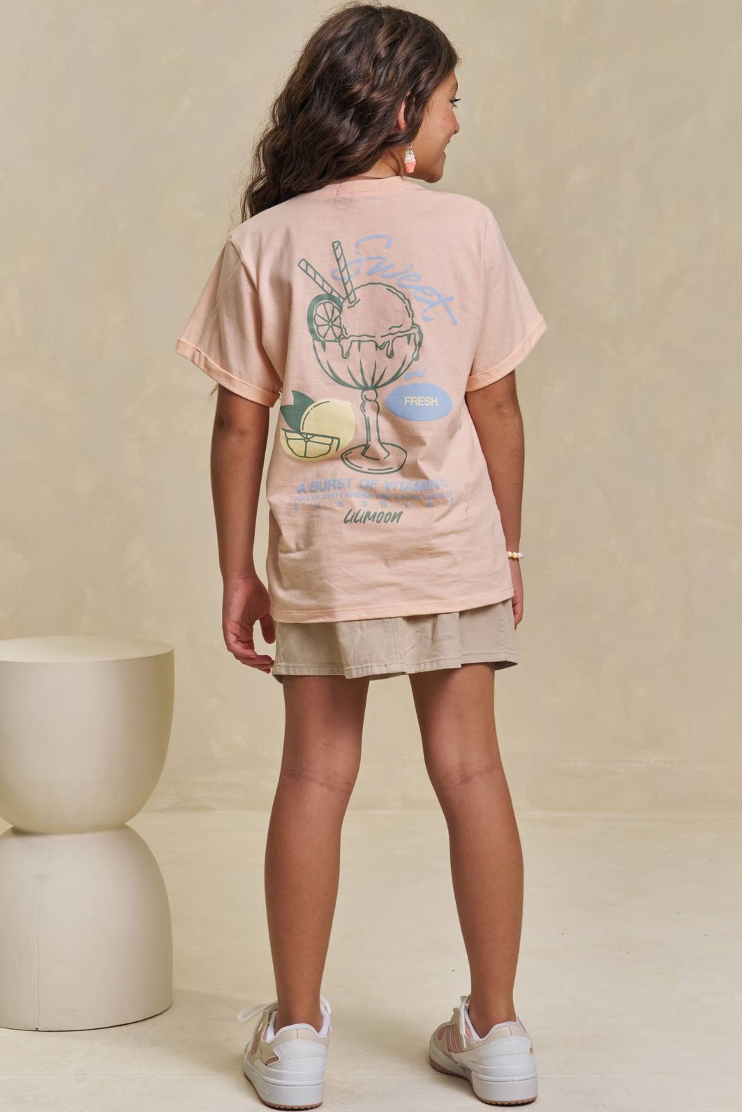 Camiseta over em meia malha 94890 Lilimoon Teen Menina Camiseta over em meia malha 94890 Lilimoon Teen Menina