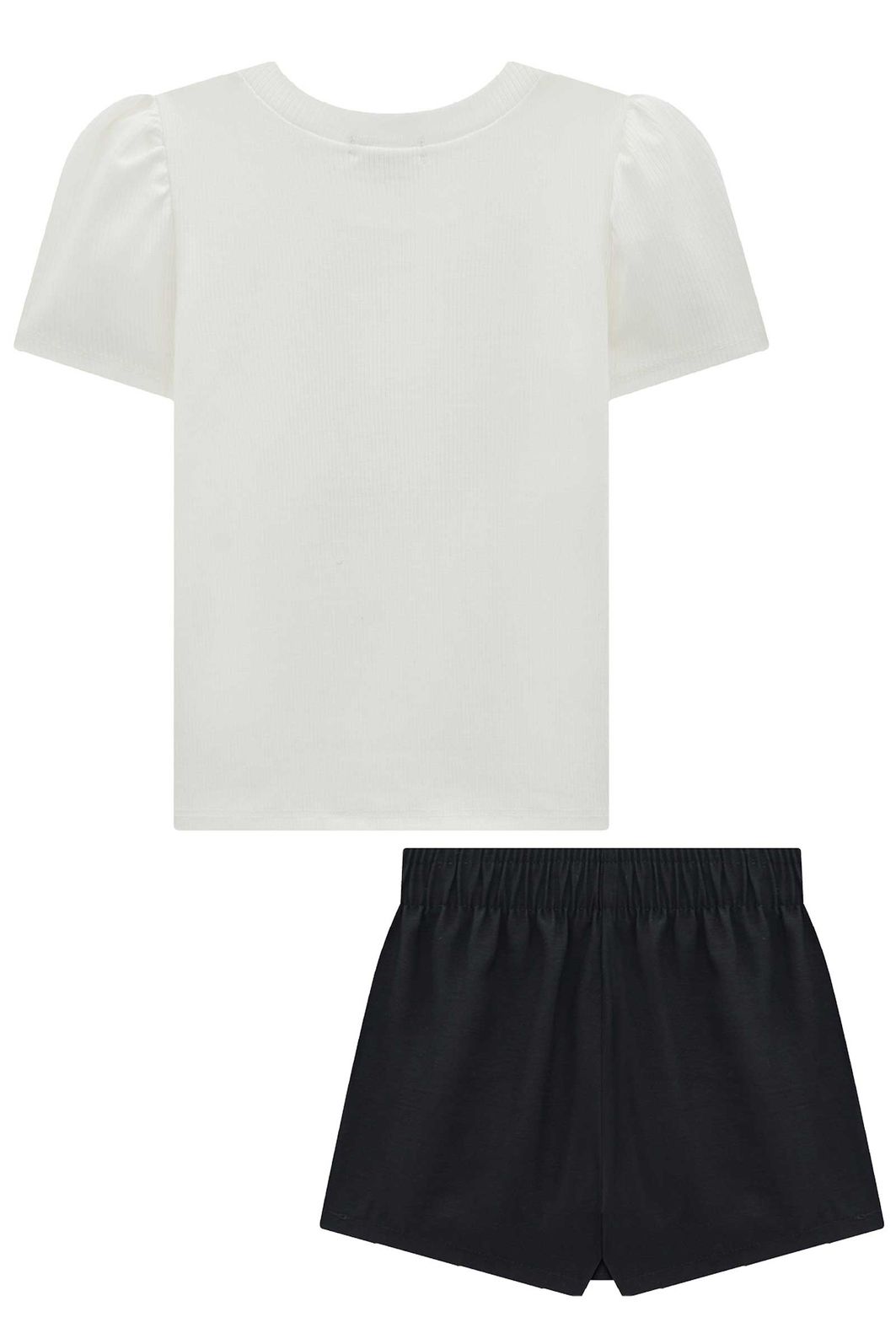 Conjunto de blusa em canelado liz e short saia em alfaiataria 97162 Infanti Infantil Menina Conjunto de blusa em canelado liz e short saia em alfaiataria 97162 Infanti Infantil Menina