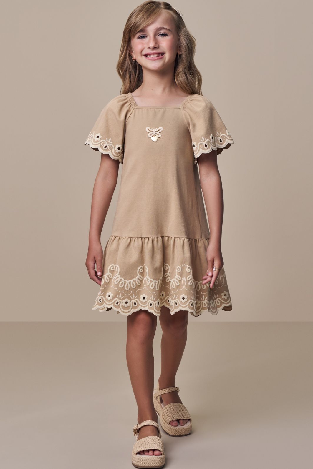 Vestido em cotton 15784 Infanti Infantil Menina Vestido em cotton 15784 Infanti Infantil Menina