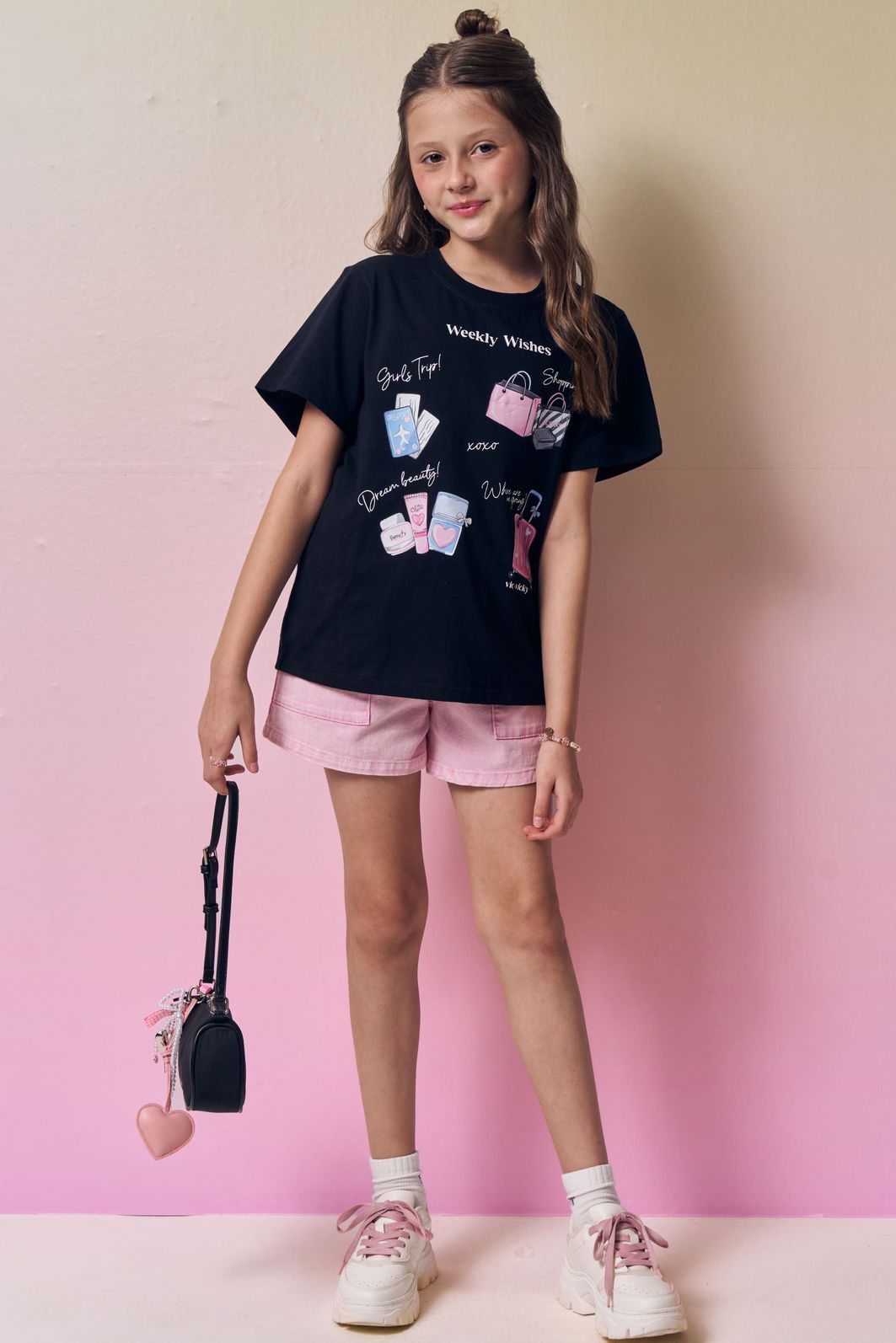 Blusa comfy em meia malha 95197 Vic Teen Menina Blusa comfy em meia malha 95197 Vic Teen Menina