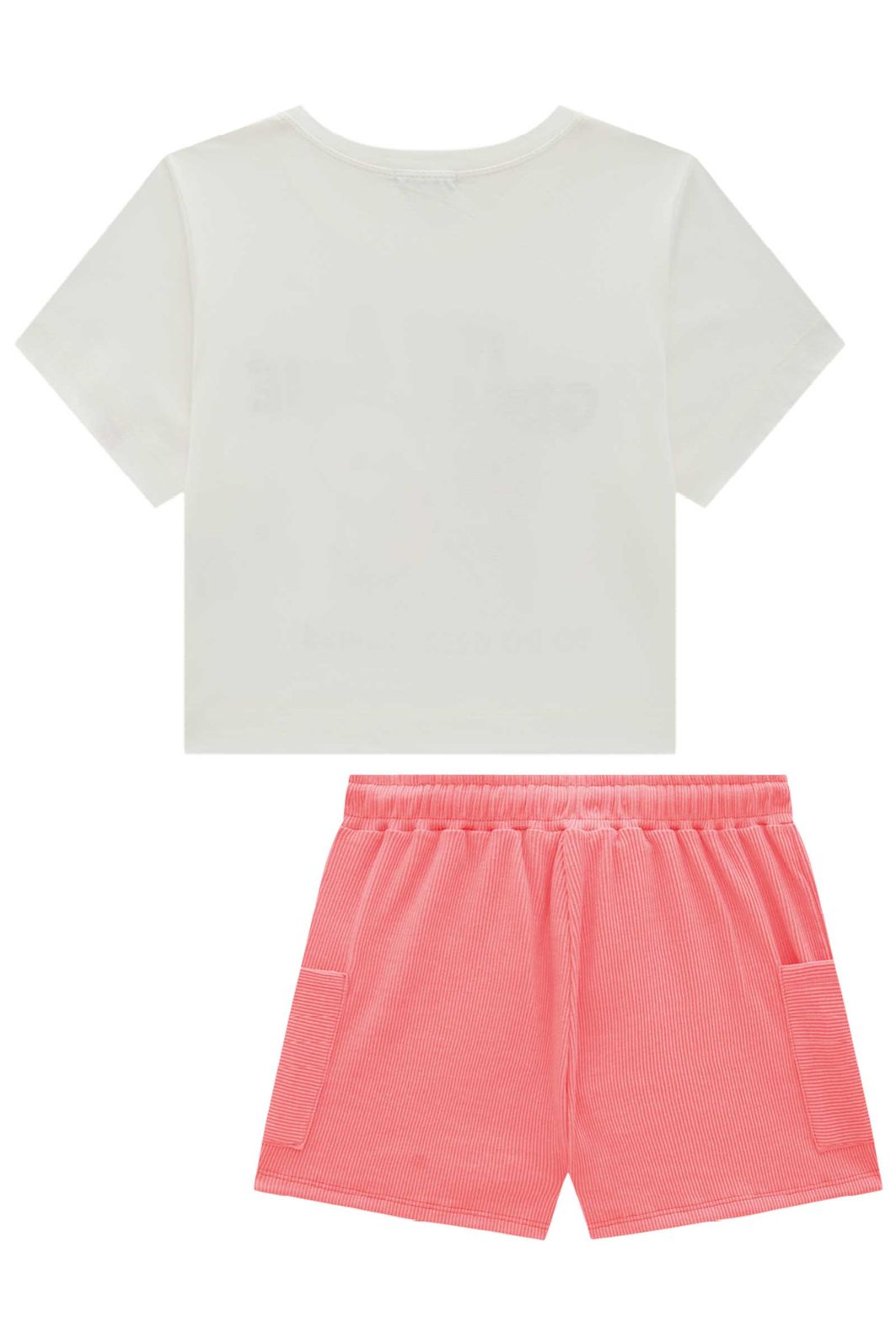 Conjunto de blusa em meia malha e shorts em soft line 96967 Vic Teen Menina Conjunto de blusa em meia malha e shorts em soft line 96967 Vic Teen Menina