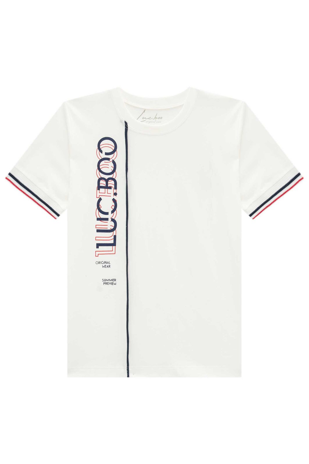 Camiseta em meia malha 96292 LucBoo Infantil Menino Camiseta em meia malha 96292 LucBoo Infantil Menino