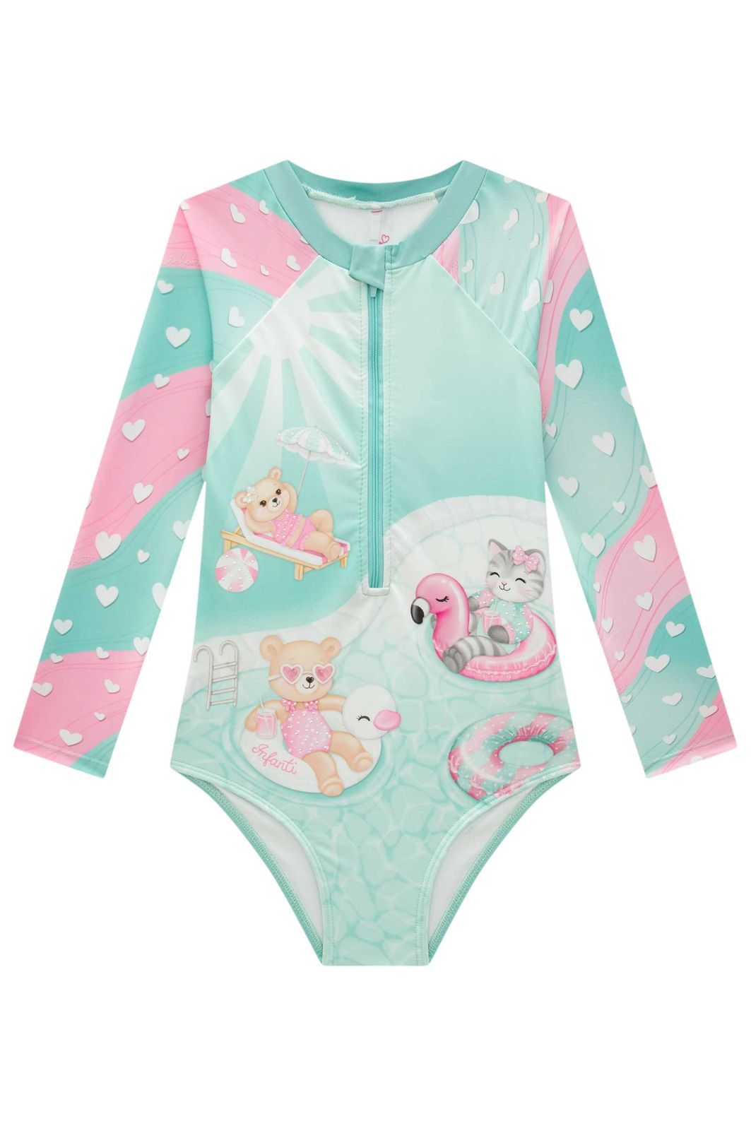 Maiô em malha UV dry com proteção UV 50+ 95929 Infanti Infantil Menina Maiô em malha UV dry com proteção UV 50+ 95929 Infanti Infantil Menina