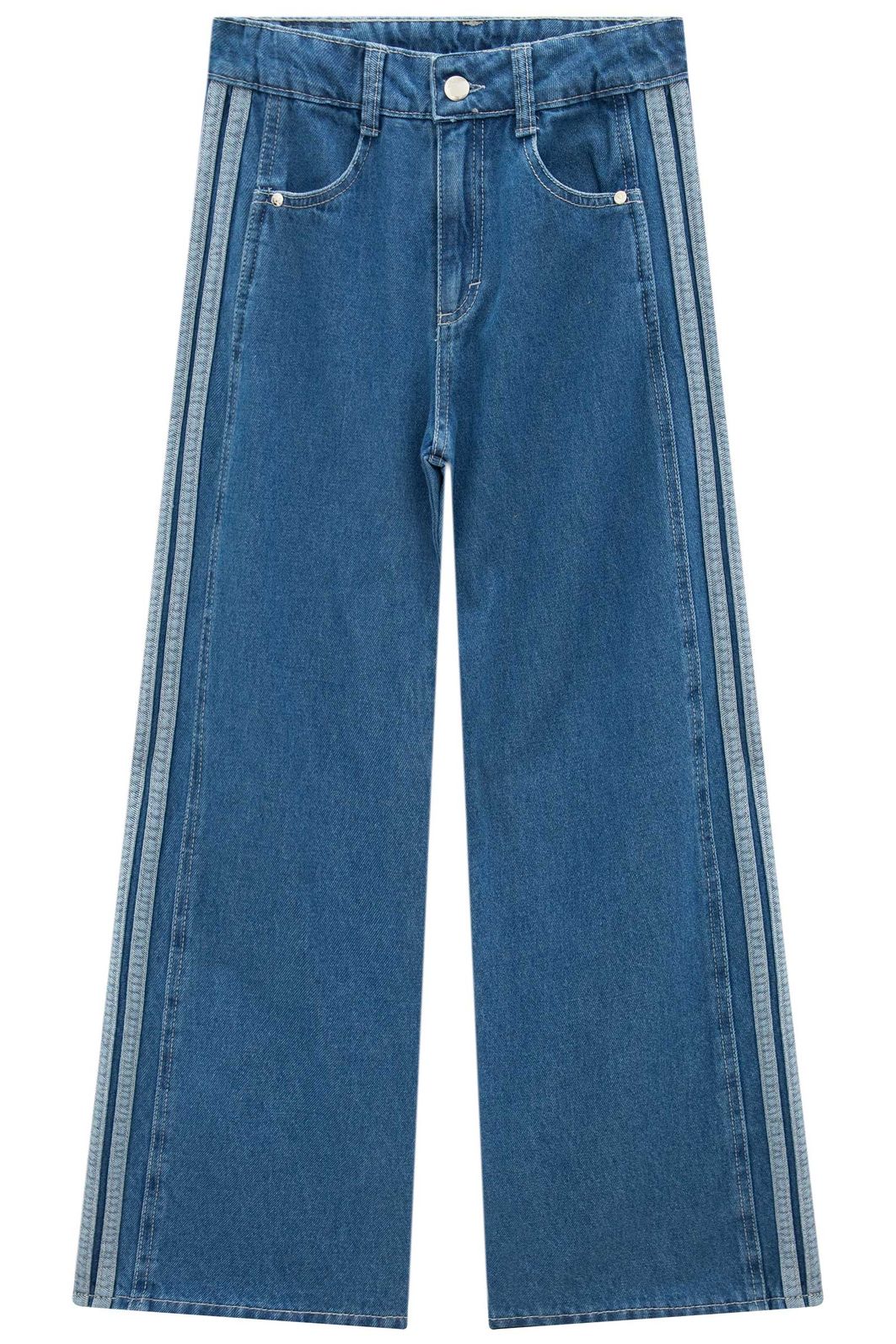 Calça wide leg em jeans 97951 Vic Teen Menina Calça wide leg em jeans 97951 Vic Teen Menina