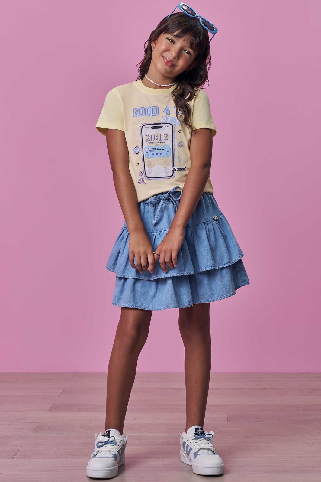 Blusa em meia malha 97932 Vic Teen Menina Blusa em meia malha 97932 Vic Teen Menina