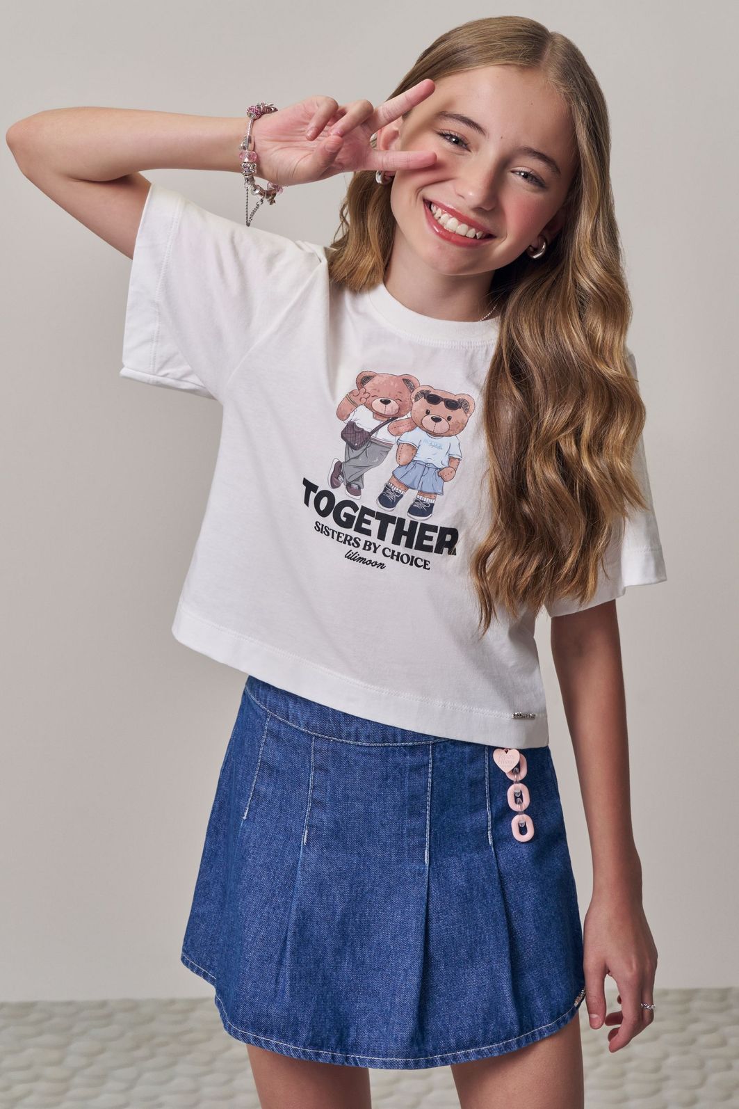 Short saia em jeans arkansas 98952 Lilimoon Teen Menina Short saia em jeans arkansas 98952 Lilimoon Teen Menina