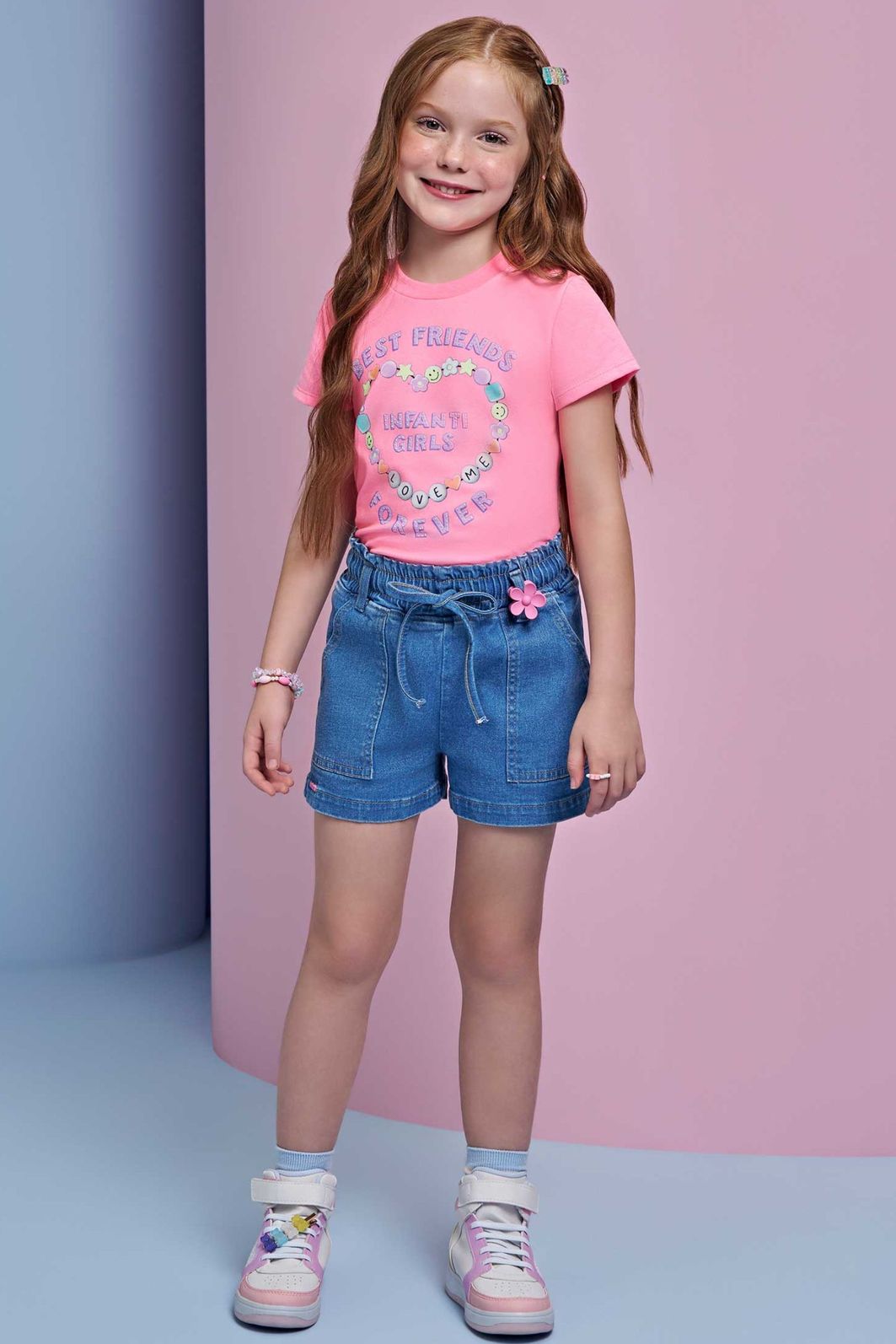 Blusa em meia malha 93435 Infanti Infantil Menina Blusa em meia malha 93435 Infanti Infantil Menina