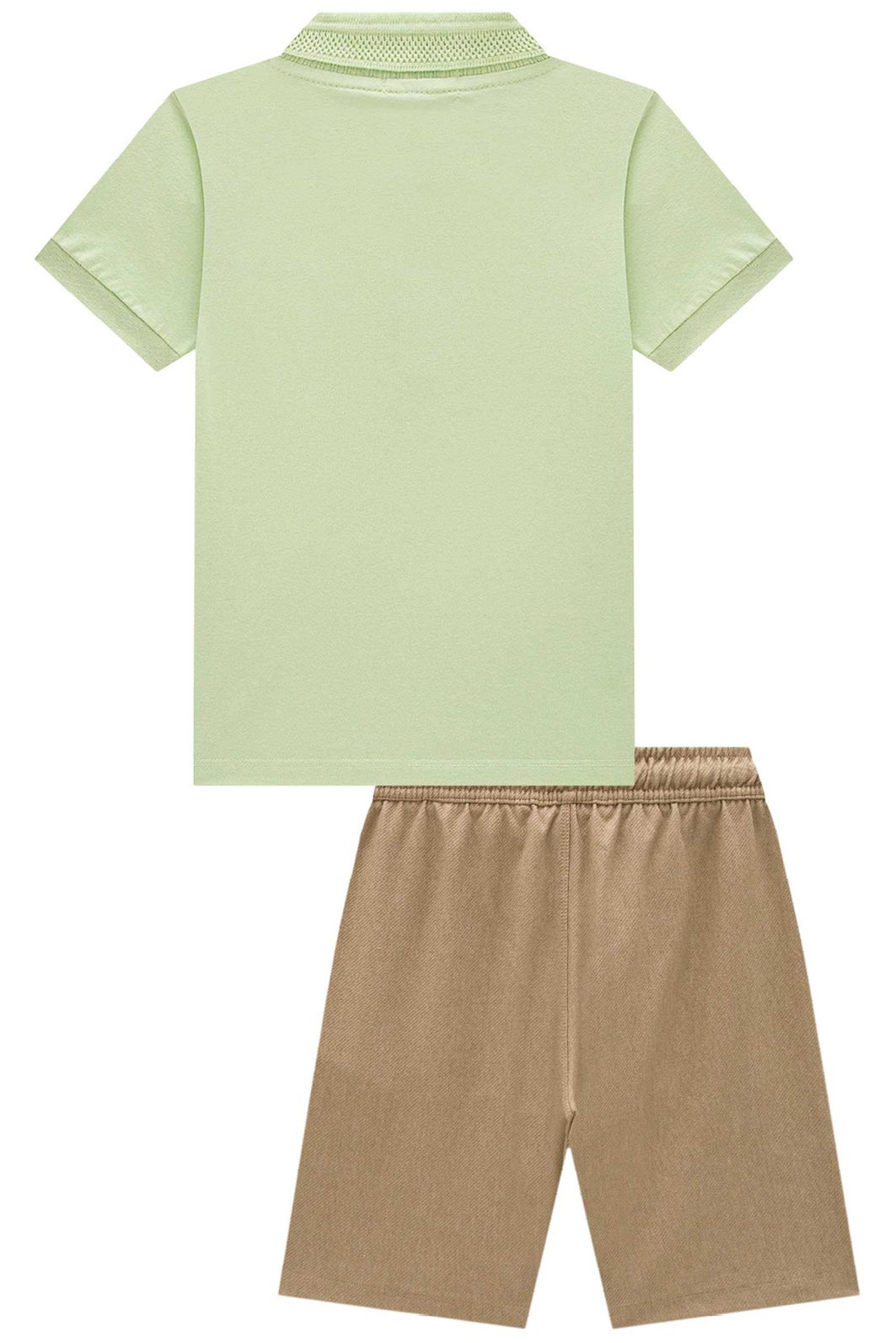 Conjunto de polo em meia malha e bermuda em cotton jeans com elastano 99064 LucBoo Infantil Menino Conjunto de polo em meia malha e bermuda em cotton jeans com elastano 99064 LucBoo Infantil Menino