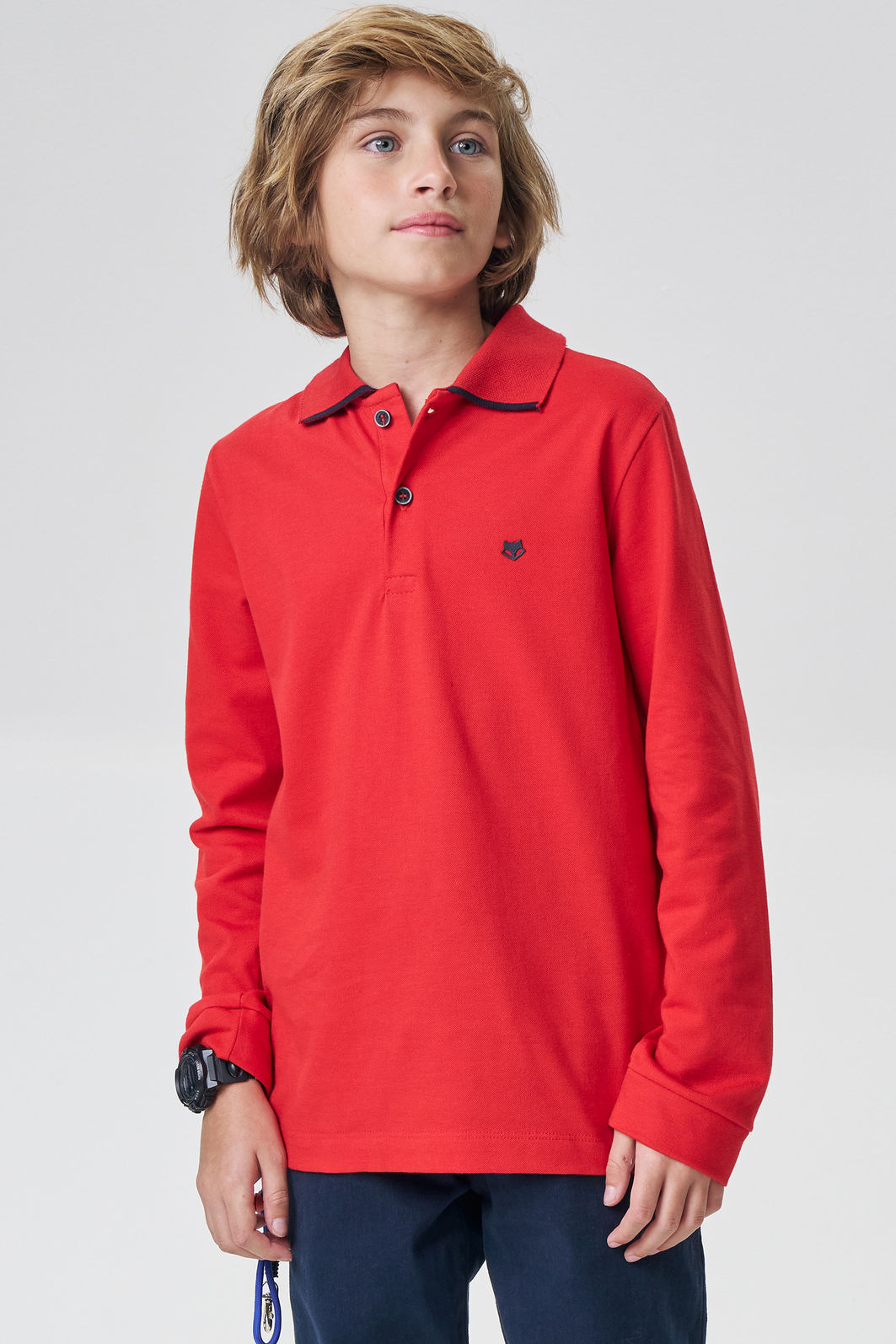 Camisa polo em piquet com elastano 89372 Johnny Fox Teen Menino Camisa polo em piquet com elastano 89372 Johnny Fox Teen Menino