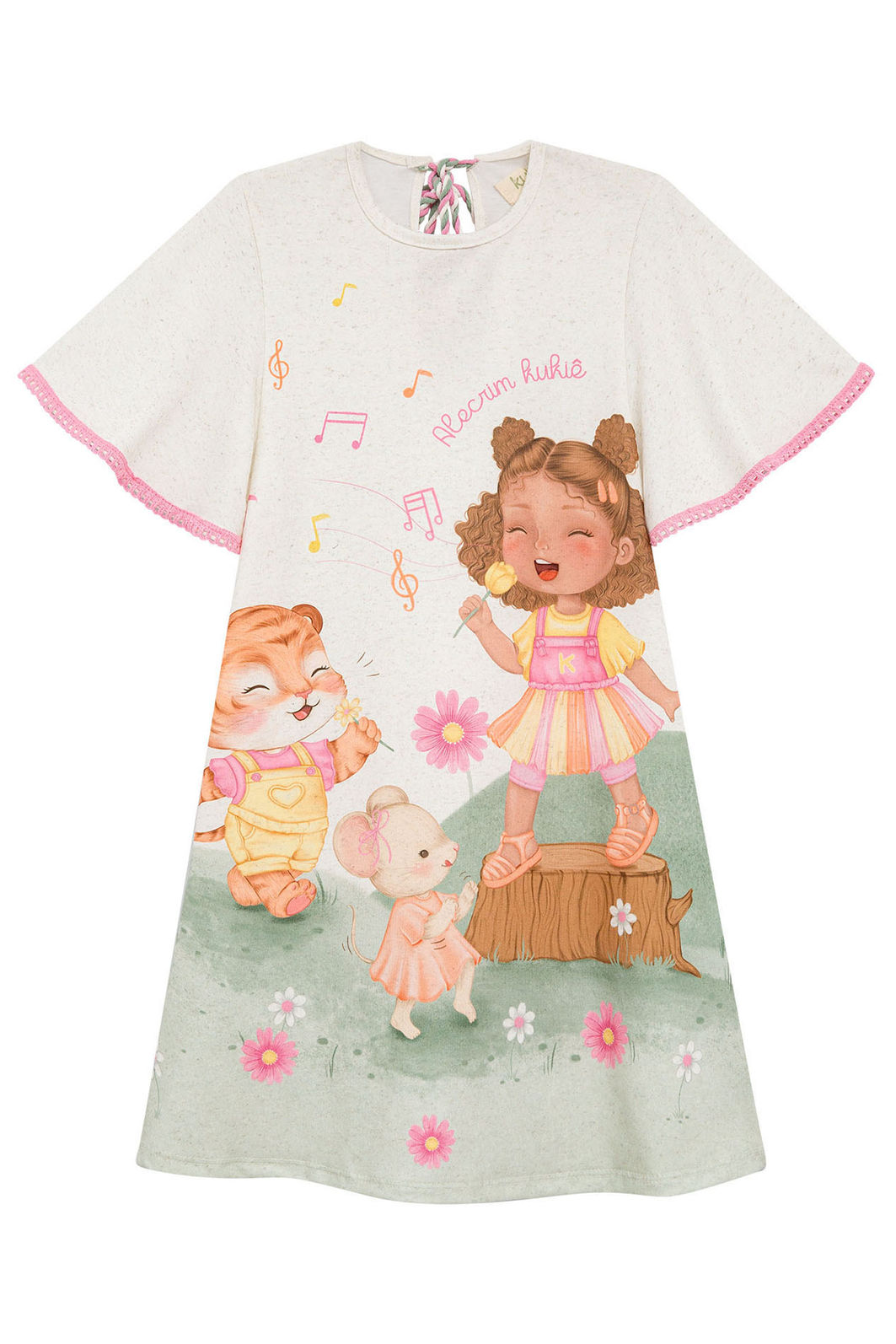 Vestido em malha fresh 94258 Kukiê Infantil Menina Vestido em malha fresh 94258 Kukiê Infantil Menina