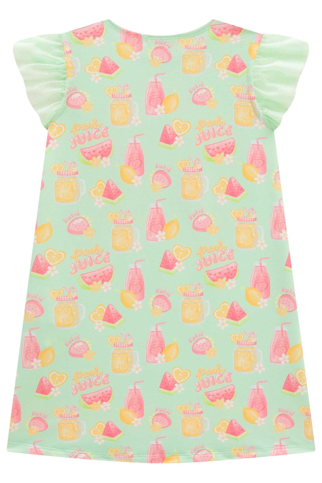 Vestido em molecotton 99624 Kukiê Infantil Menina Vestido em molecotton 99624 Kukiê Infantil Menina