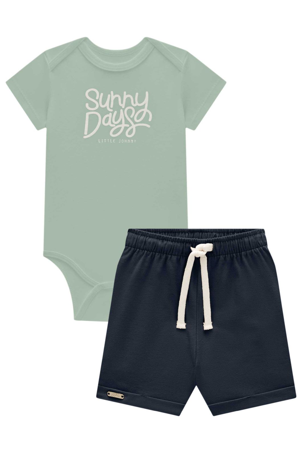Conjunto de body em suedine e bermuda em linho santorine com elastano 95437 Johnny Fox Bebê Menino Conjunto de body em suedine e bermuda em linho santorine com elastano 95437 Johnny Fox Bebê Menino
