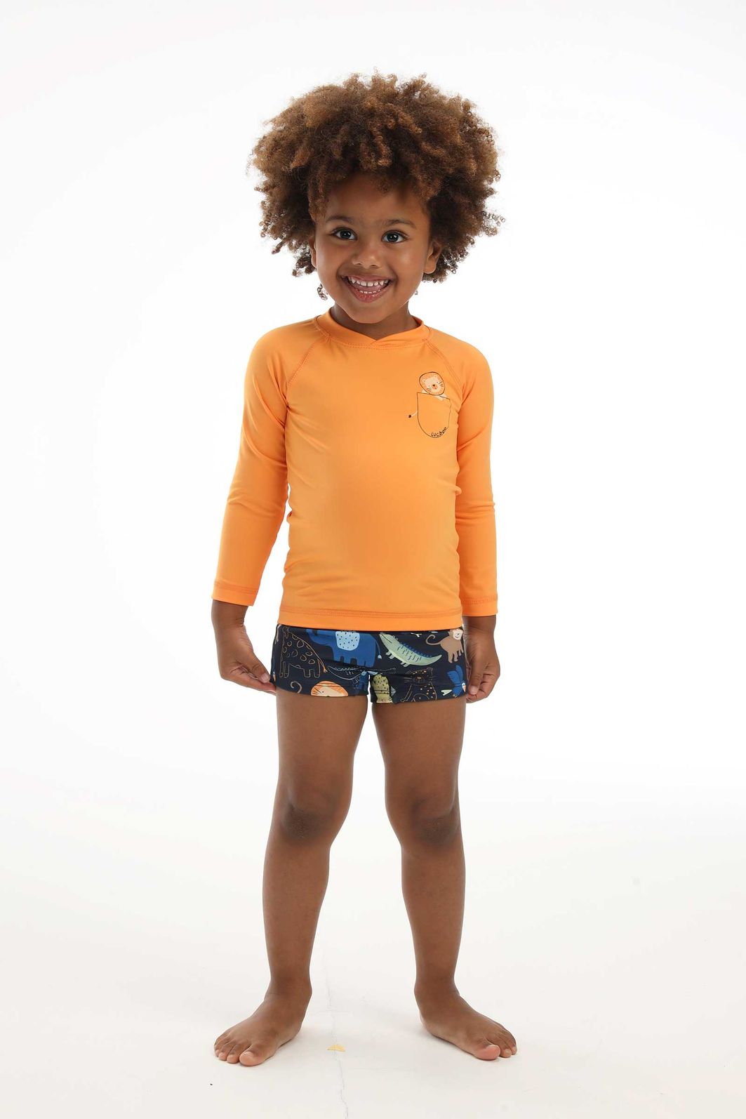 Conjunto de camiseta e sunga em malha UV dry com proteção UV 50+ 92882 LucBoo Bebê Menino Conjunto de camiseta e sunga em malha UV dry com proteção UV 50+ 92882 LucBoo Bebê Menino