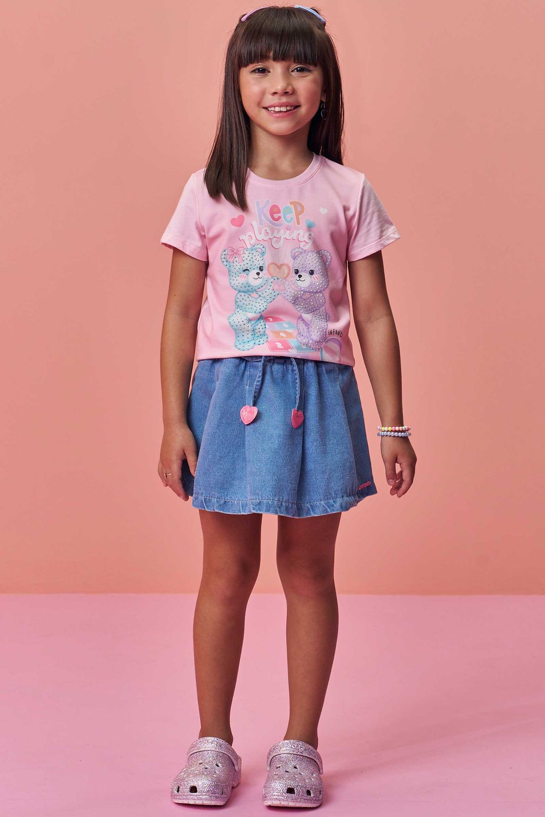Blusa em meia malha 99303 Infanti Infantil Menina Blusa em meia malha 99303 Infanti Infantil Menina
