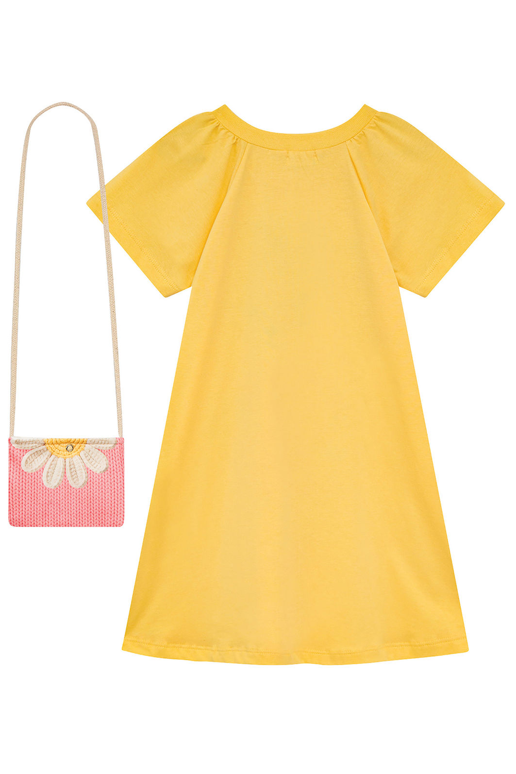 Vestido em meia malha. Acompanha bolsa 94786 Kukiê Infantil Menina Vestido em meia malha. Acompanha bolsa 94786 Kukiê Infantil Menina