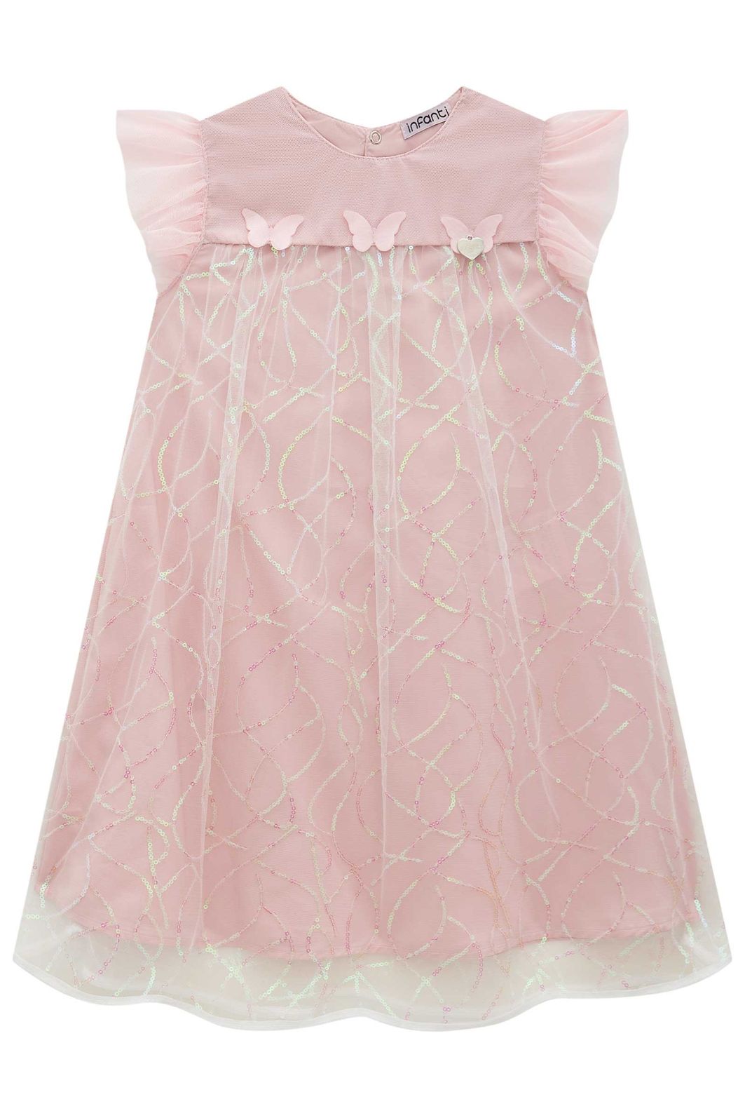 Vestido em tule paetê 95862 Infanti Infantil Menina Vestido em tule paetê 95862 Infanti Infantil Menina