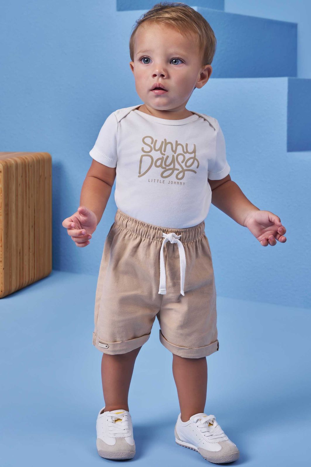 Conjunto de body em suedine e bermuda em linho santorine com elastano 95437 Johnny Fox Bebê Menino Conjunto de body em suedine e bermuda em linho santorine com elastano 95437 Johnny Fox Bebê Menino