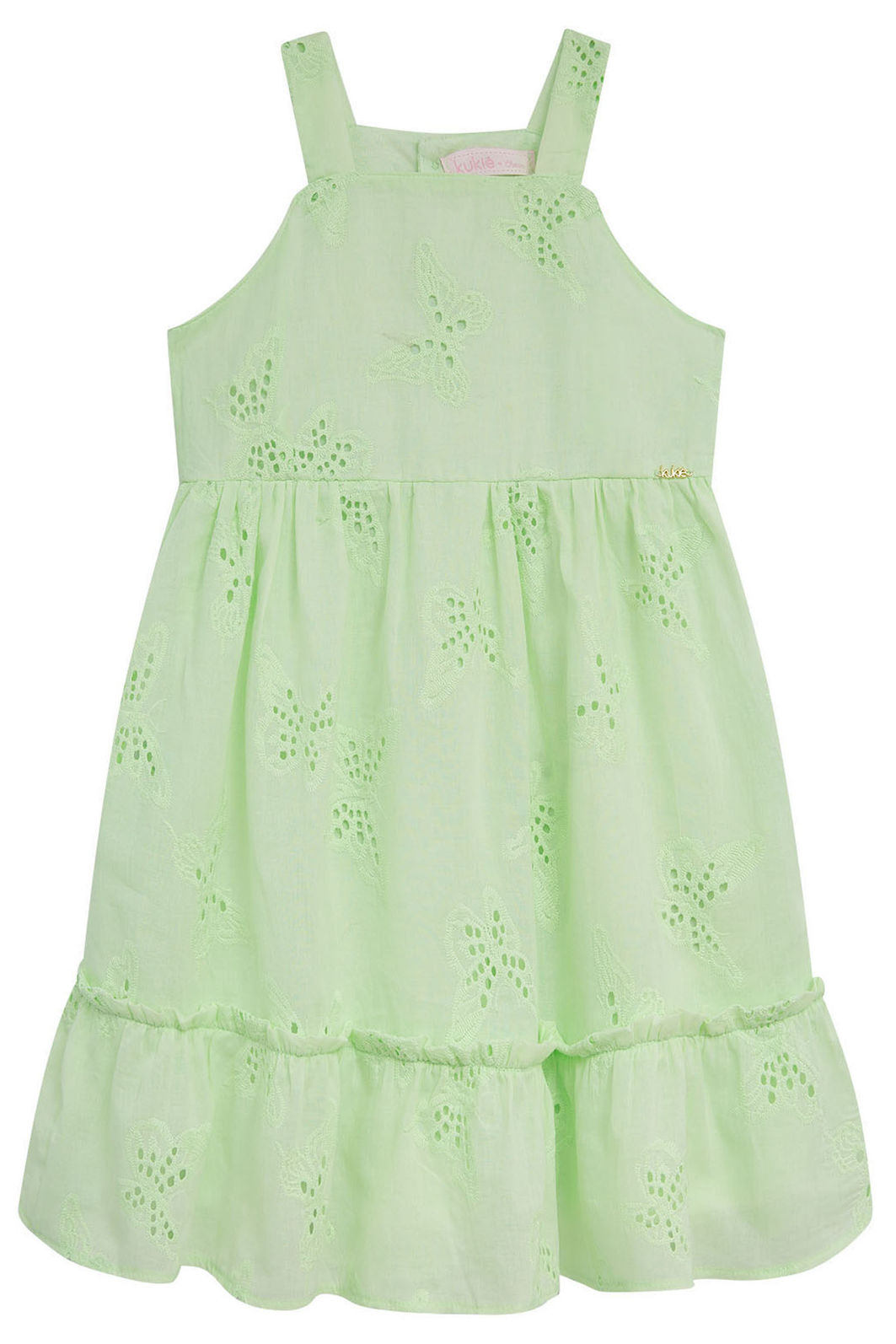 Vestido em laise bordado 95783 Kukiê Infantil Menina