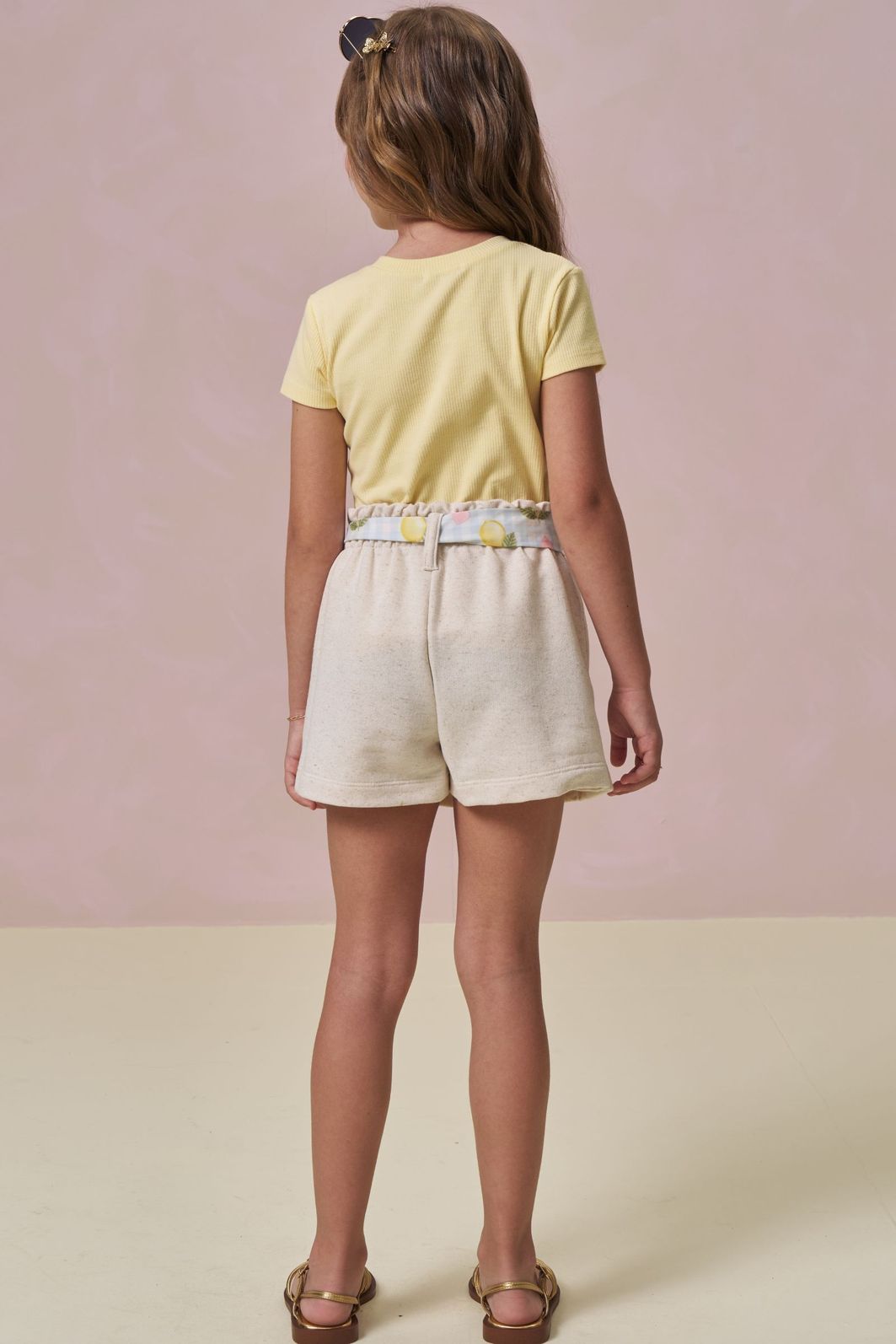 Conjunto de blusa em canelado liz e short saia em moletom linho sem pelúcia 95886 Infanti Infantil Menina Conjunto de blusa em canelado liz e short saia em moletom linho sem pelúcia 95886 Infanti Infantil Menina