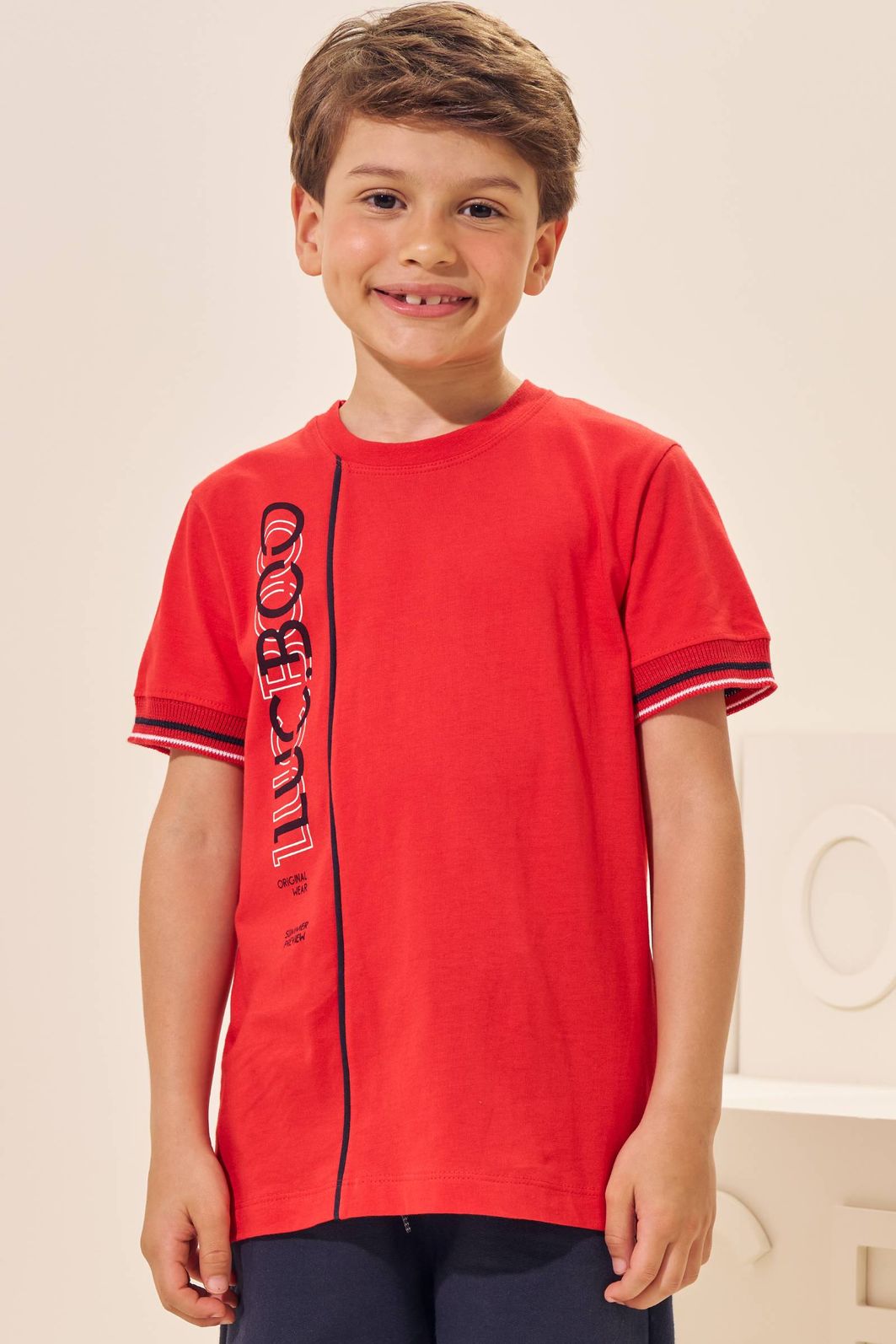 Camiseta em meia malha 96292 LucBoo Infantil Menino Camiseta em meia malha 96292 LucBoo Infantil Menino
