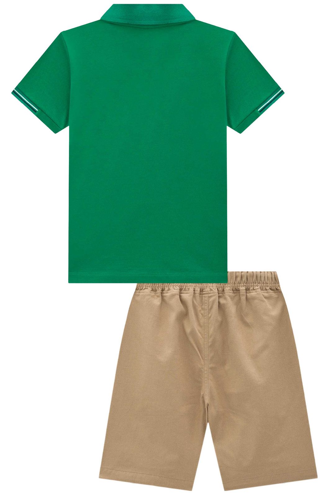 Conjunto de camisa polo em piquet com elastano e bermuda em sarja girassol com elastano 98974 Johnny Fox Teen Menino Conjunto de camisa polo em piquet com elastano e bermuda em sarja girassol com elastano 98974 Johnny Fox Teen Menino
