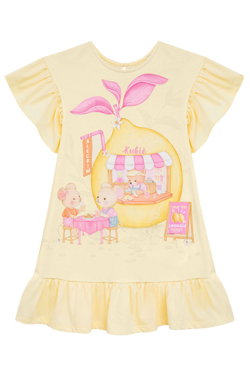 Vestido em meia malha 94252 Kukiê Infantil Menina Vestido em meia malha 94252 Kukiê Infantil Menina