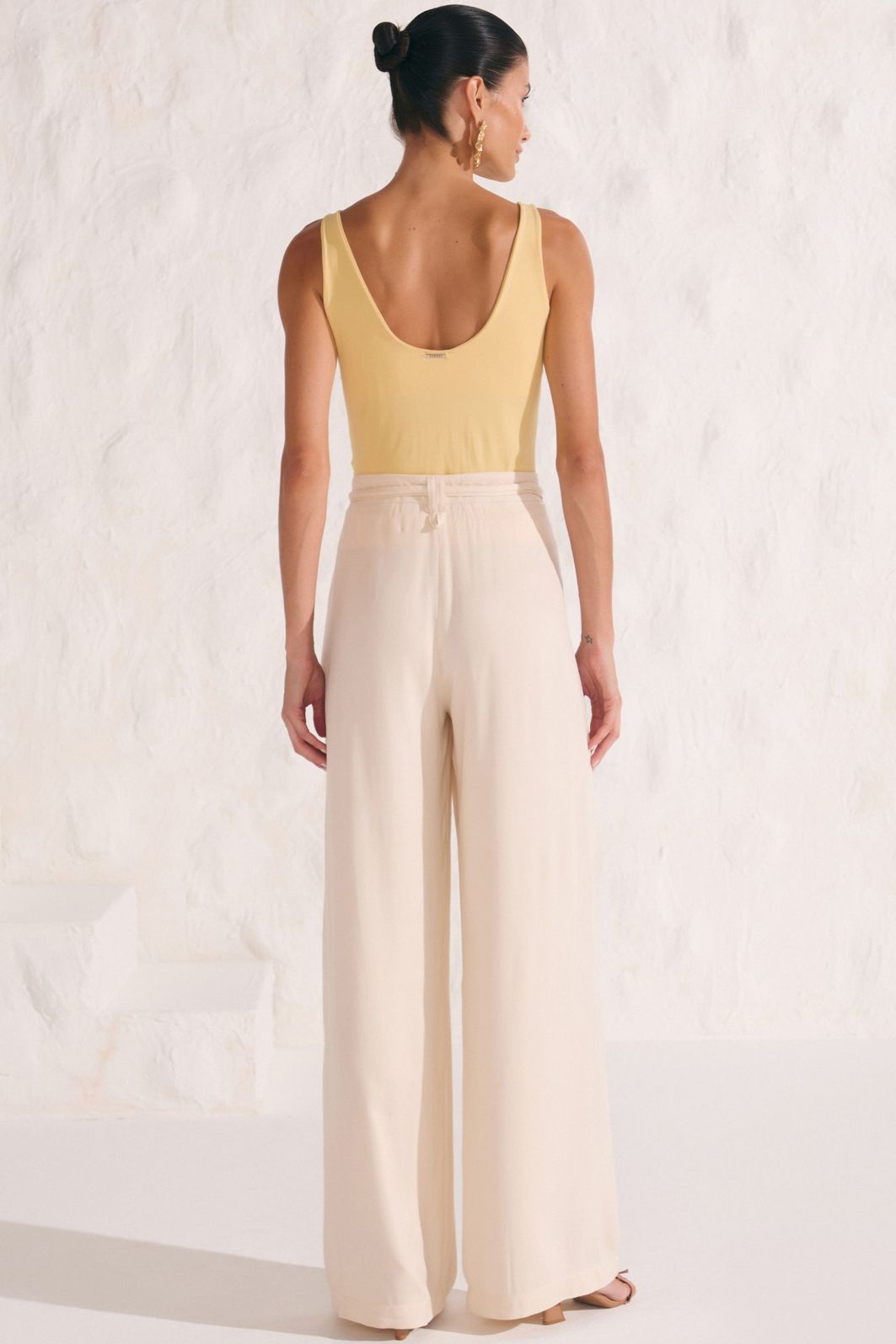 Calça reta em blend de viscose 88314 Linzzi Calça reta em blend de viscose 88314 Linzzi
