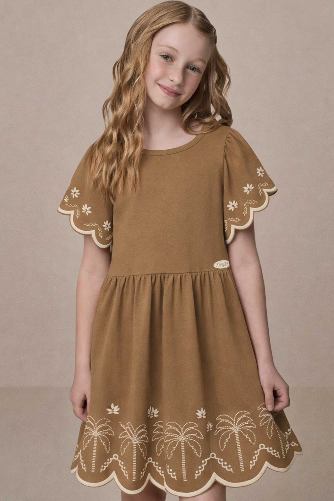 Vestido em cotton 21816 Kukiê Infantil Menina Vestido em cotton 21816 Kukiê Infantil Menina