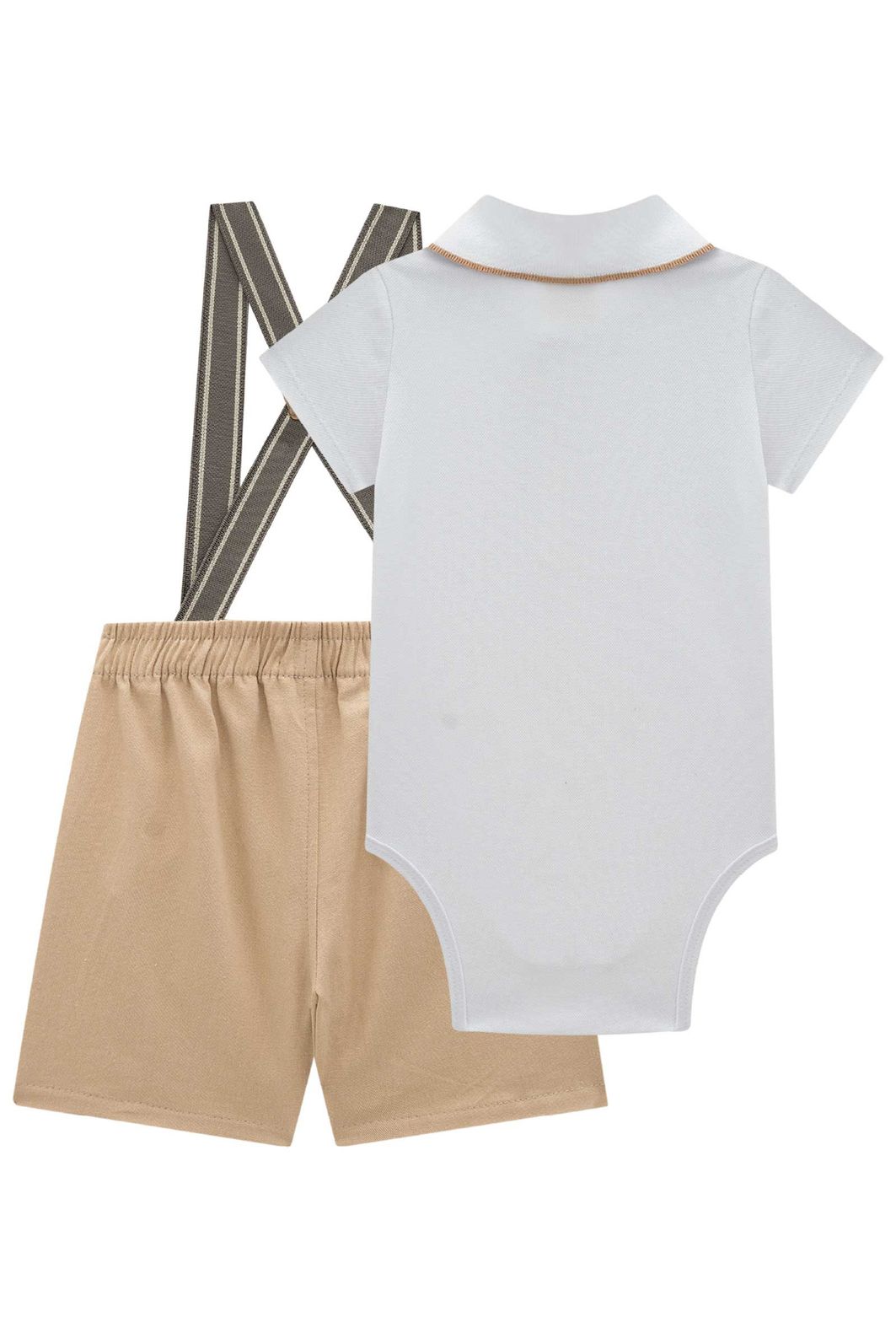 Conjunto de body polo em piquet com elastano e bermuda em sarja girassol com elastano 97342 LucBoo Bebê Menino Conjunto de body polo em piquet com elastano e bermuda em sarja girassol com elastano 97342 LucBoo Bebê Menino