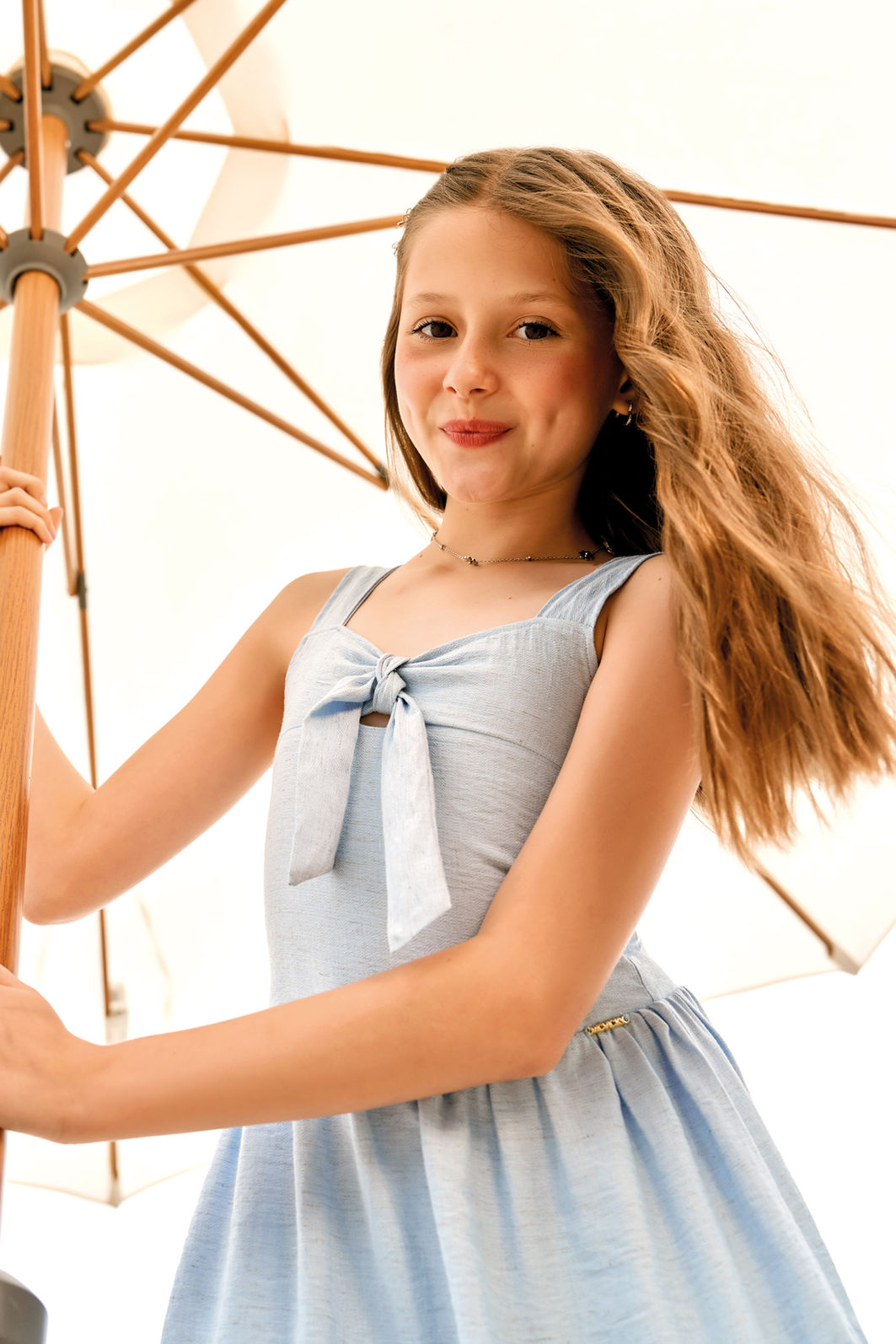 Vestido em linho capri 94415 Vic Teen Menina Vestido em linho capri 94415 Vic Teen Menina
