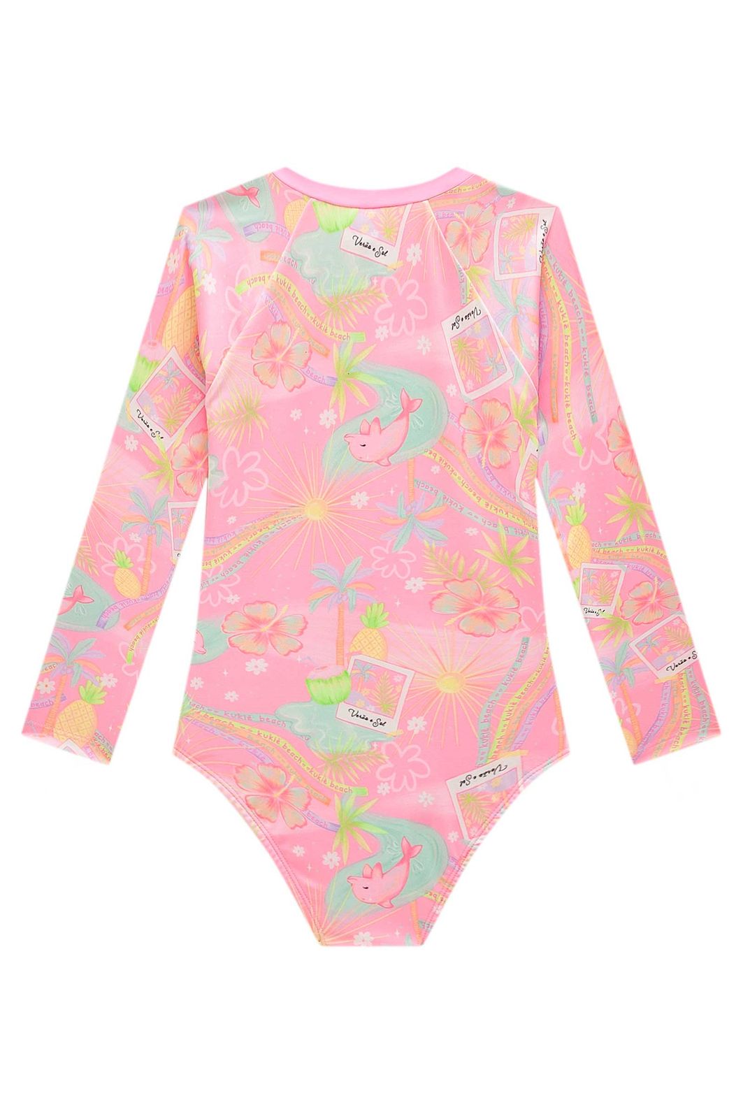 Maiô em malha com proteção UV50+ 99083 Kukiê Infantil Menina Maiô em malha com proteção UV50+ 99083 Kukiê Infantil Menina
