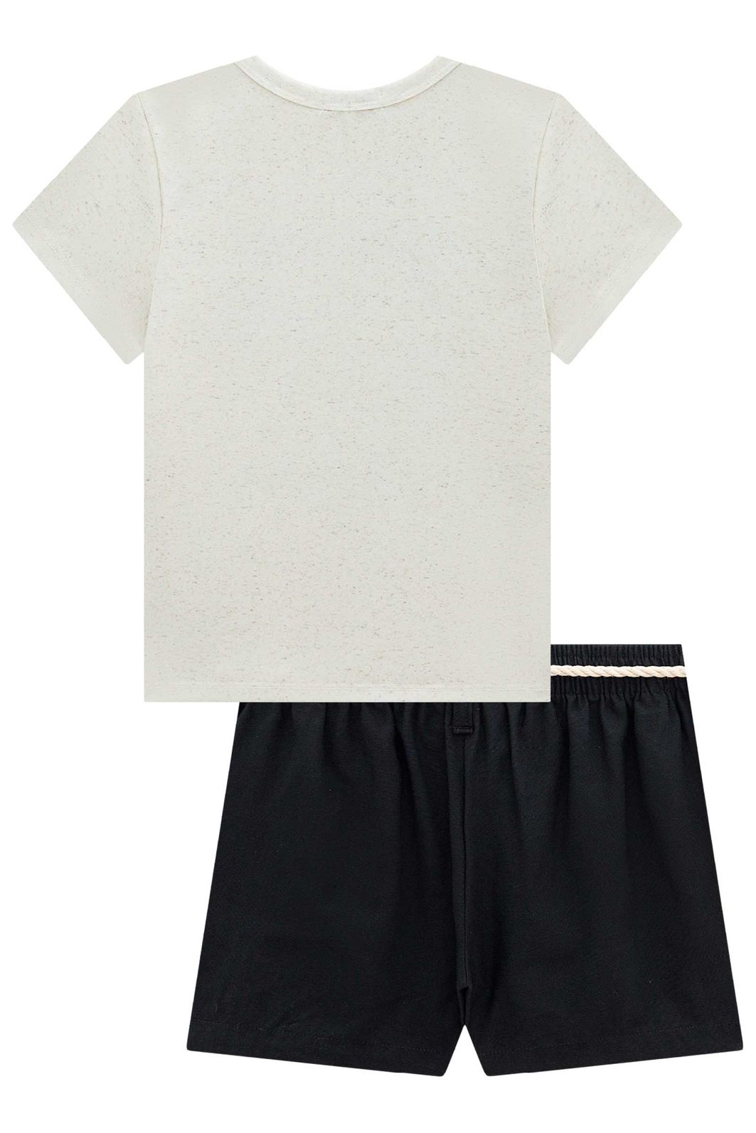 Conjunto de blusa em malha power e shorts em linho com elastano 99092 Vic Teen Menina