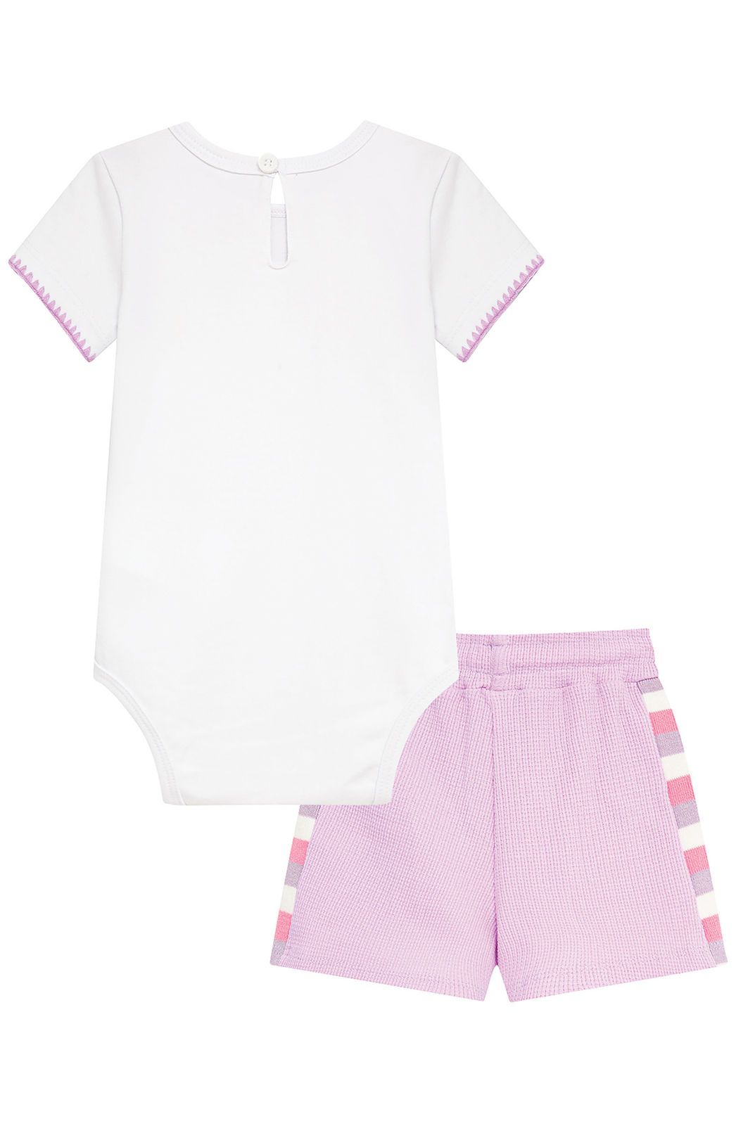 Conjunto de body em cotton e shorts em malha waffle 95351 Kukiê Bebê Menina Conjunto de body em cotton e shorts em malha waffle 95351 Kukiê Bebê Menina