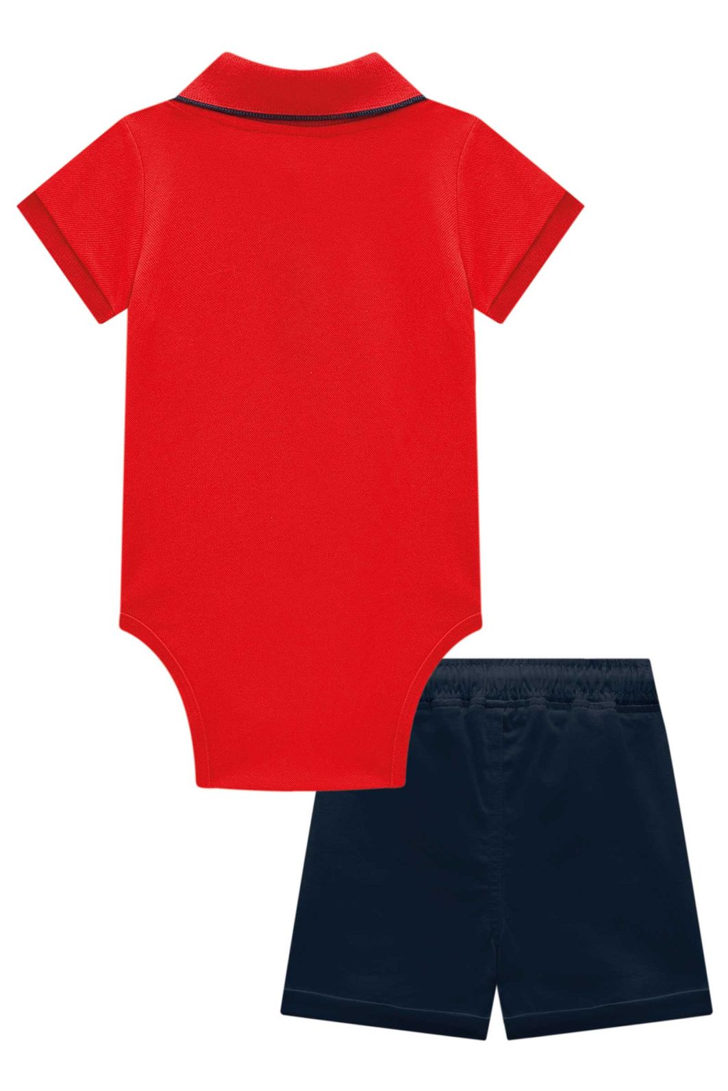 Conjunto de body polo em piquet com elastano e bermuda em sarja girassol com elastano 94883 Johnny Fox Bebê Menino Conjunto de body polo em piquet com elastano e bermuda em sarja girassol com elastano 94883 Johnny Fox Bebê Menino