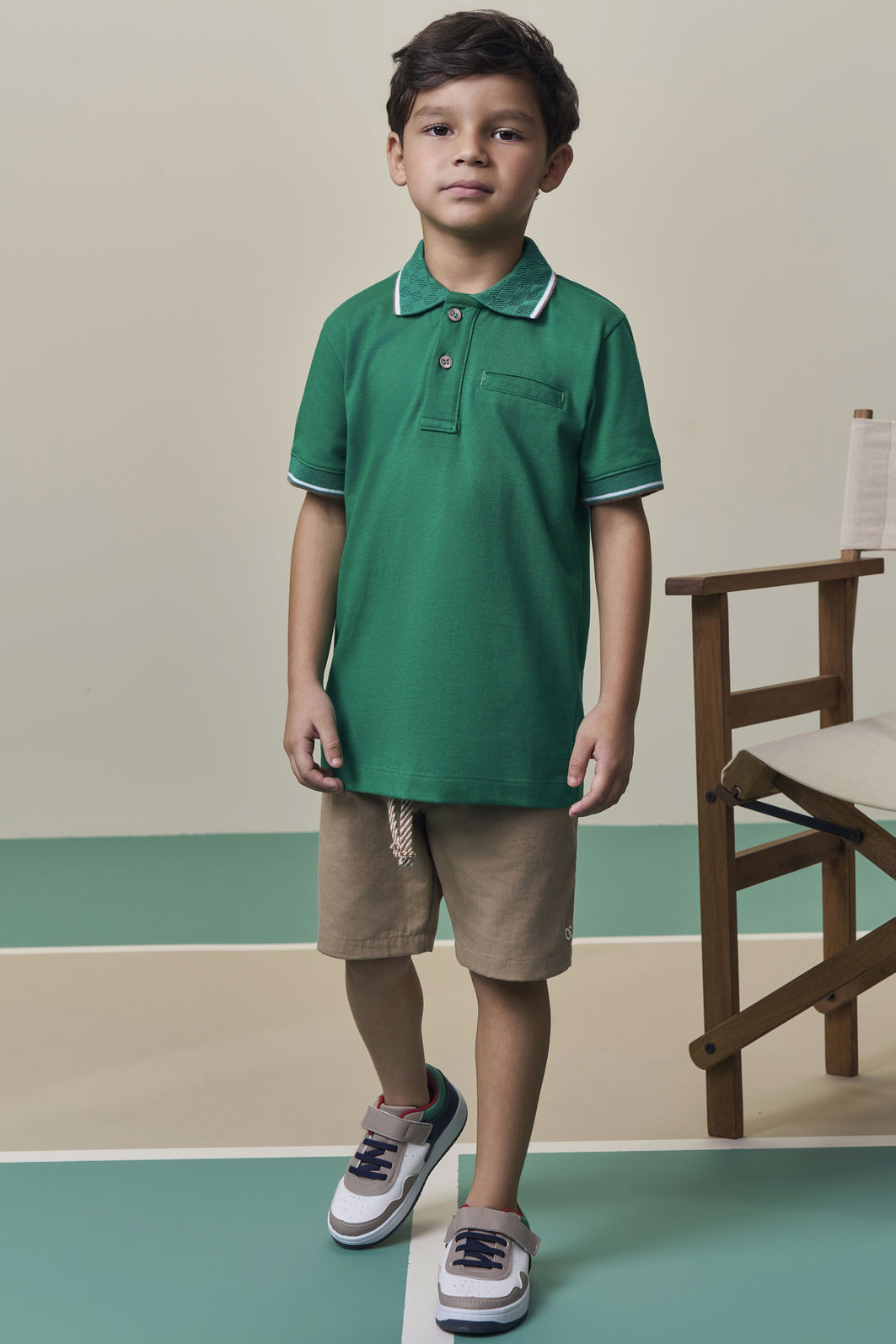 Camisa polo em piquet com elastano 98419 LucBoo Infantil Menino Camisa polo em piquet com elastano 98419 LucBoo Infantil Menino