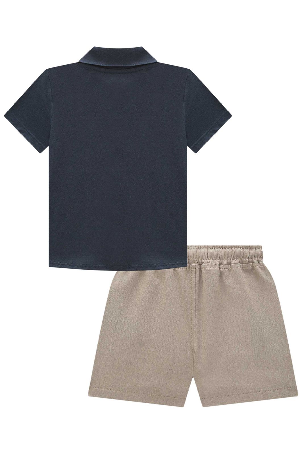 Conjunto de camisa em meia malha e bermuda em linho santorine com elastano 92866 LucBoo Bebê Menino Conjunto de camisa em meia malha e bermuda em linho santorine com elastano 92866 LucBoo Bebê Menino